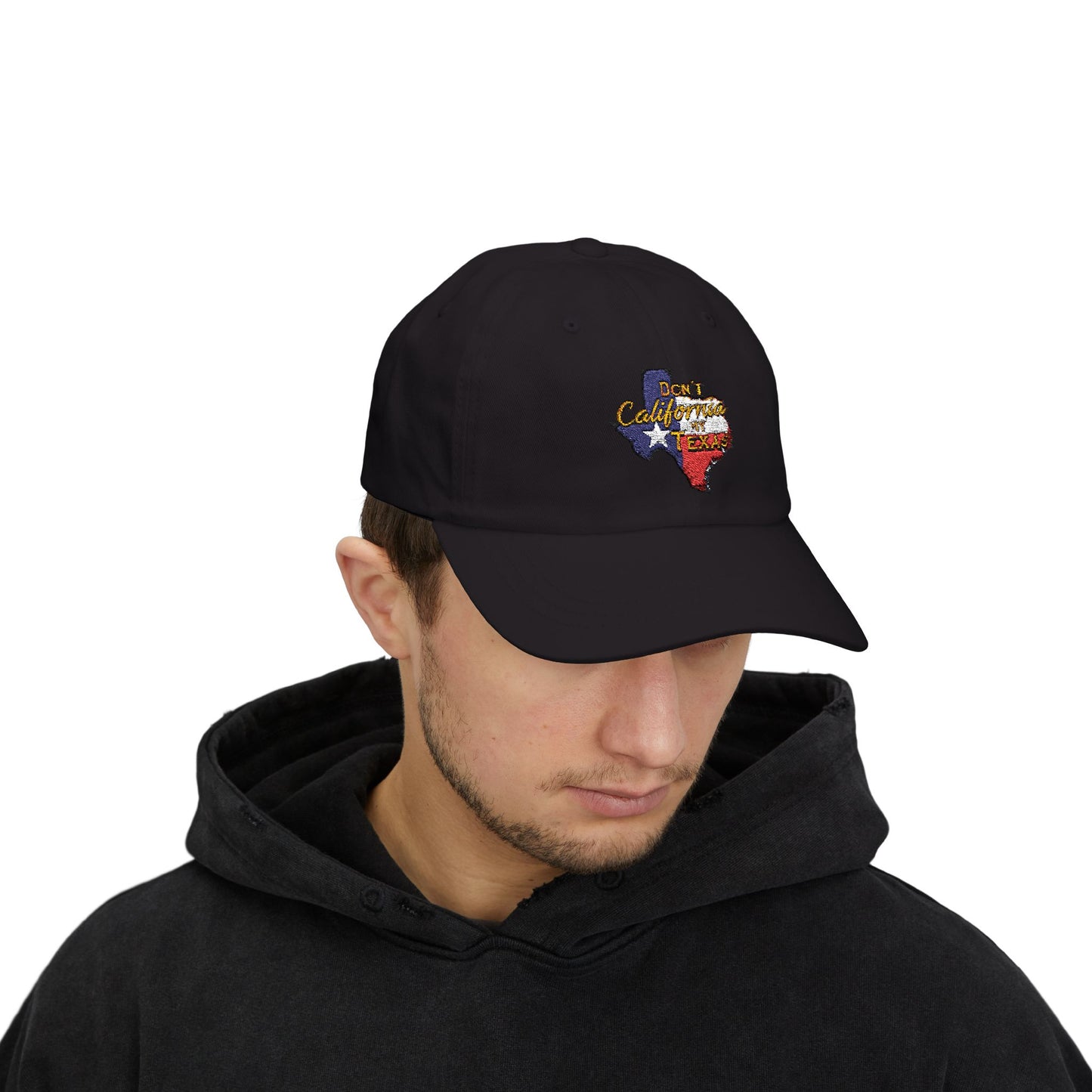 Gorra clásica de papá Texas Pride - No seas California, mi Texas