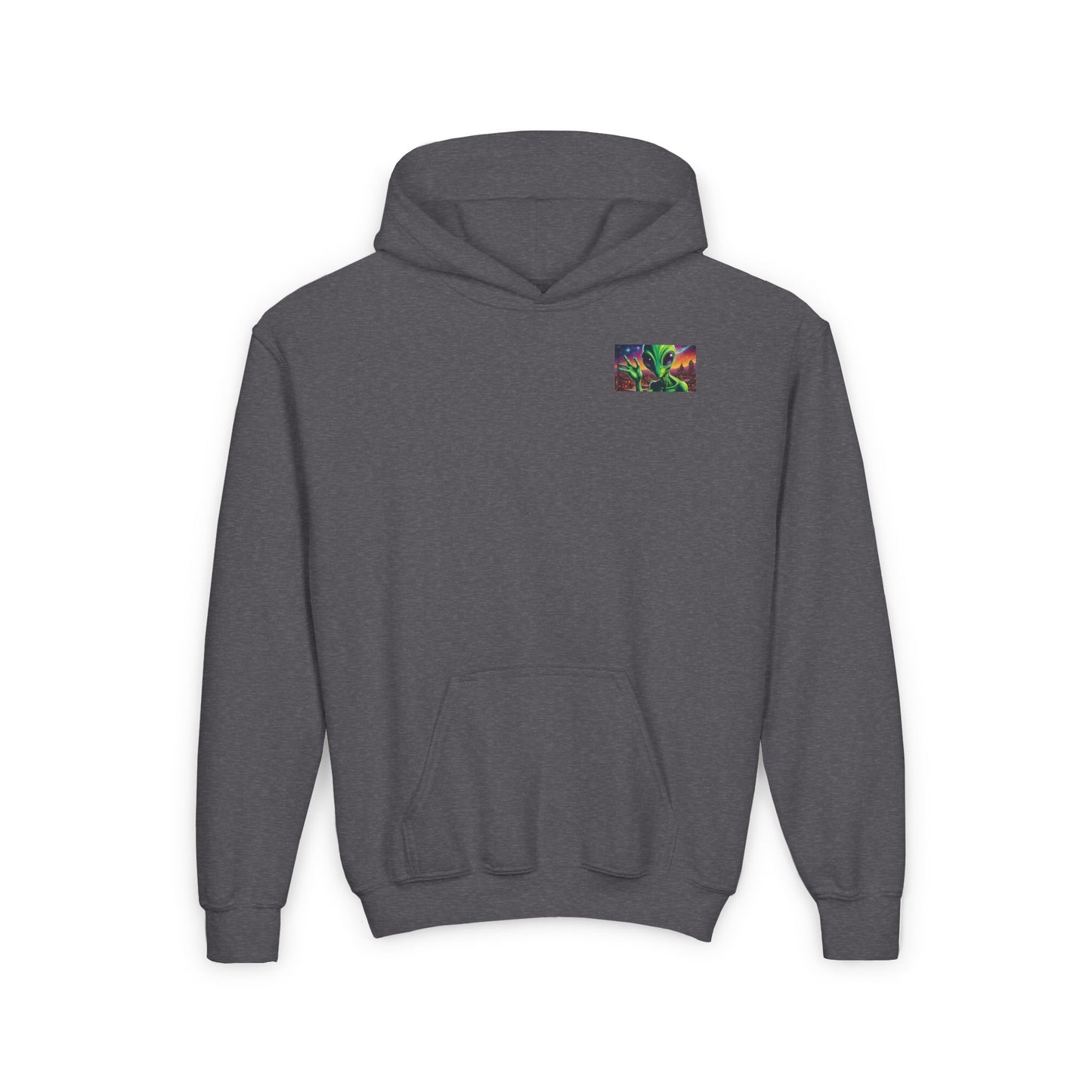 Sudadera con capucha juvenil Alien verde