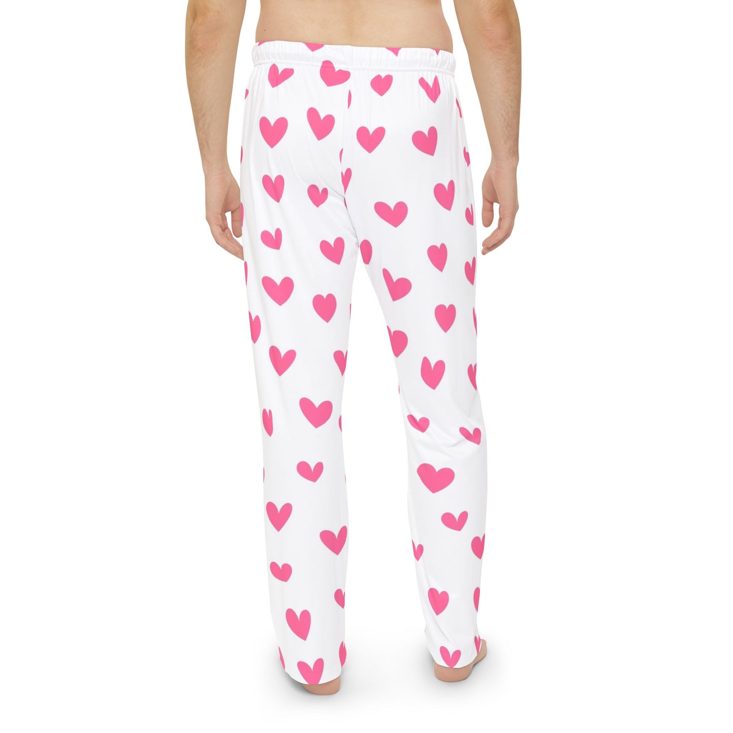 Men's Pajama Pants Pink Hearts