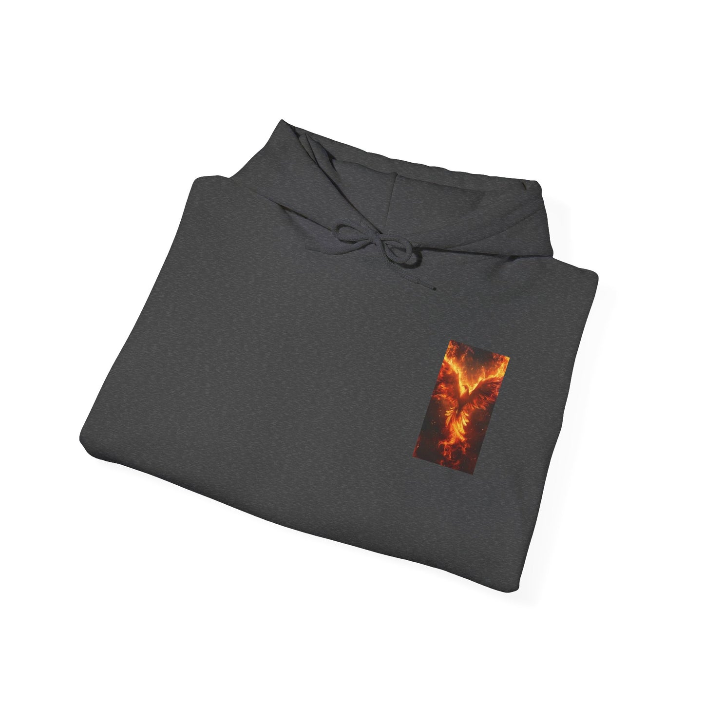 Sudadera unisex con capucha de mezcla pesada™ de fénix y ángel mítico - Moda de fantasía acogedora