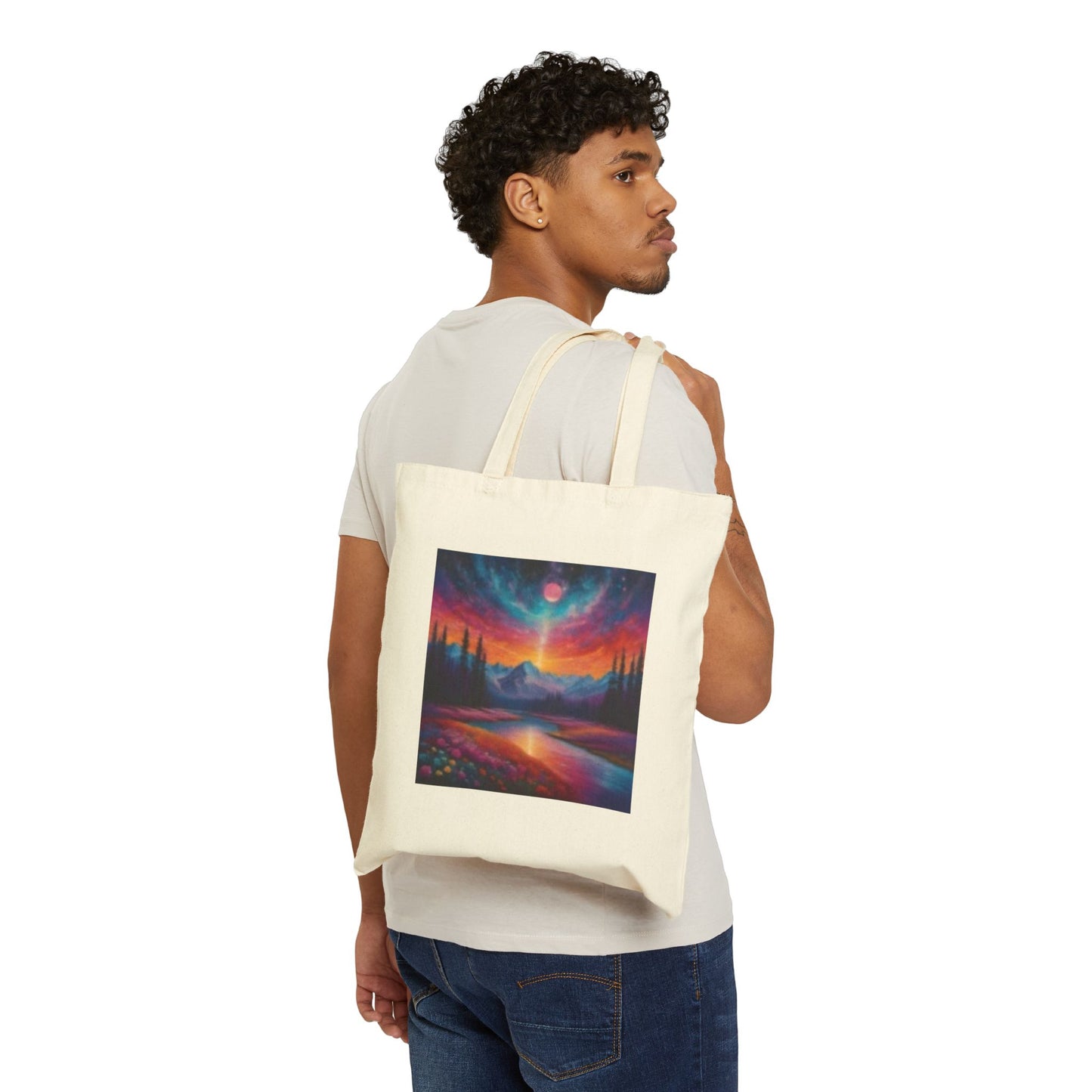Bolsa de lona de algodón con temática de aventuras: perfecta para los amantes de la naturaleza