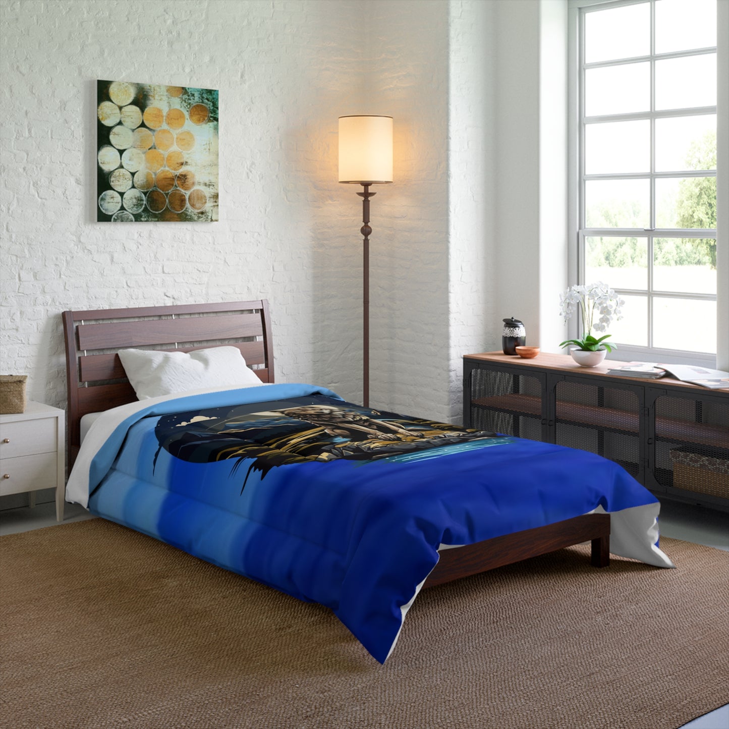 Edredón Majestic Wolf: ropa de cama acogedora y natural para amantes de la naturaleza