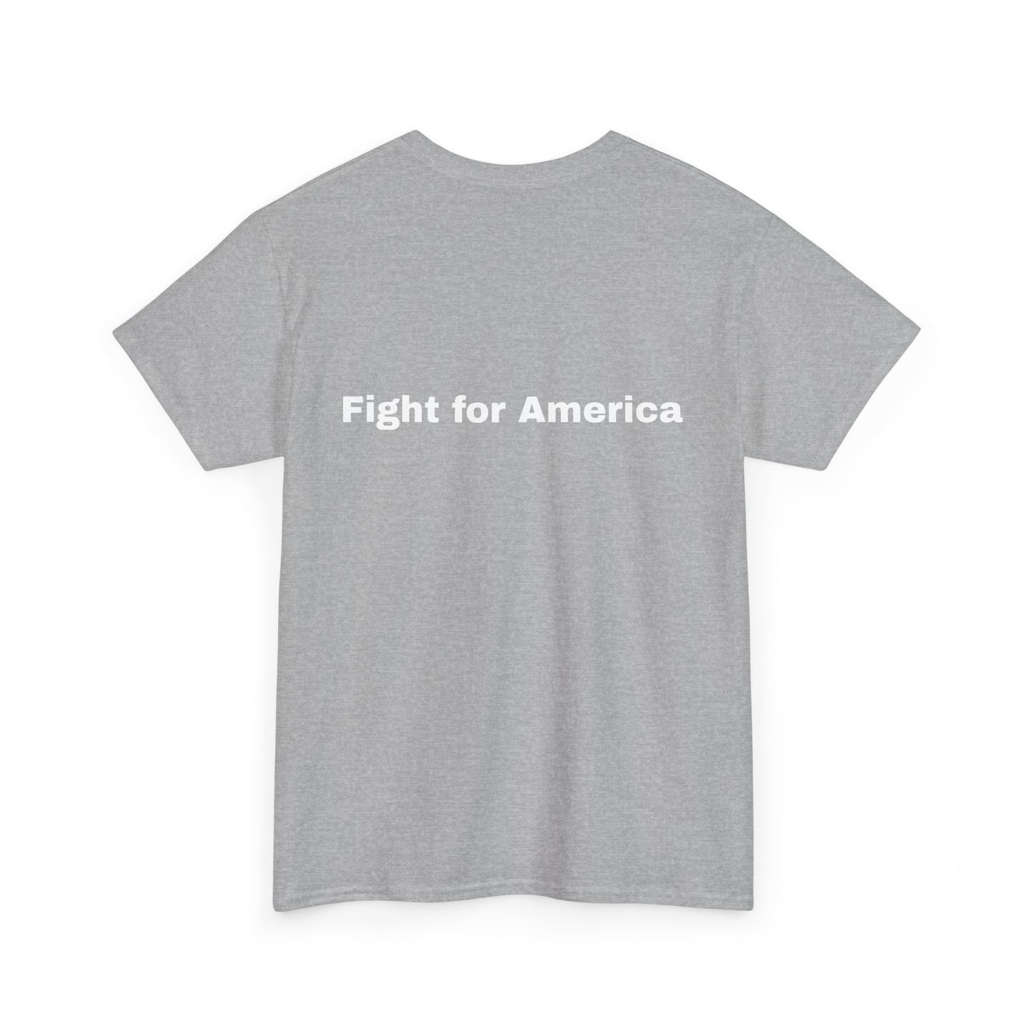 Camiseta unisex patriótica de algodón grueso - Camiseta gráfica "Lucha por América"