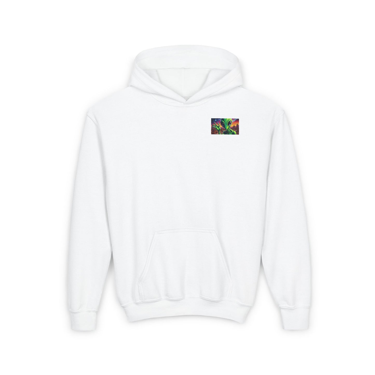 Sudadera con capucha juvenil Alien verde