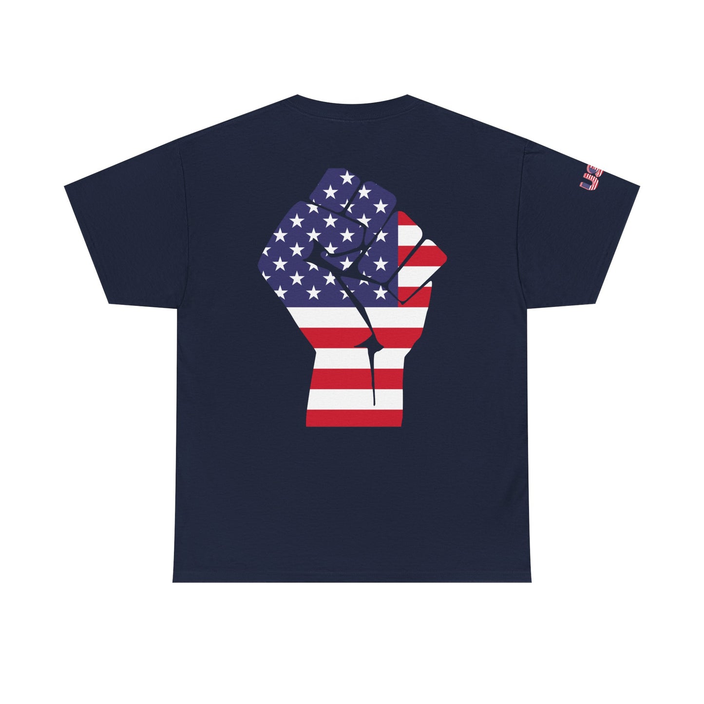 Delaware Pride Unisex Heavy Cotton T-shirt - American Flag Fist Design