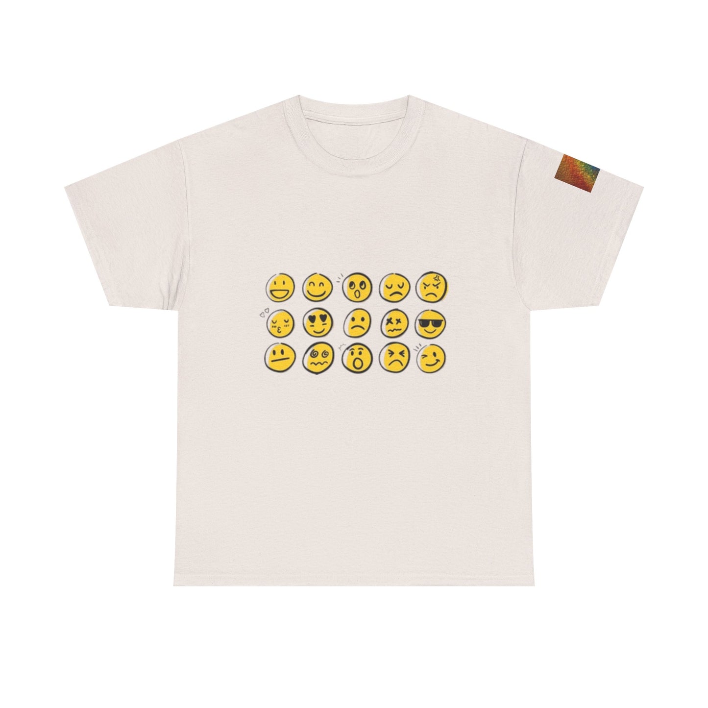 Playful Emoji & Monster Graphic Tee for Fun Lovers