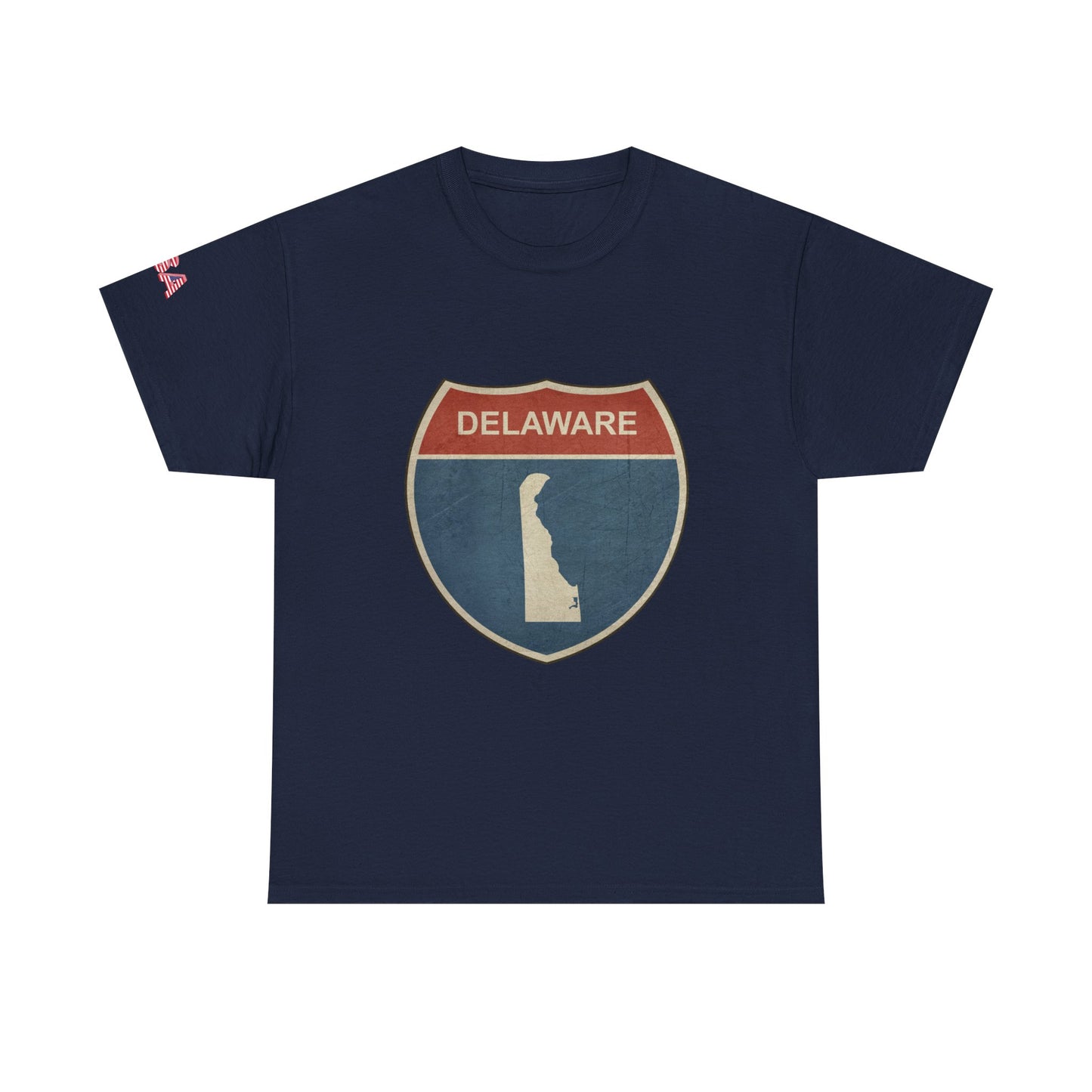 Delaware Pride Unisex Heavy Cotton T-shirt - American Flag Fist Design