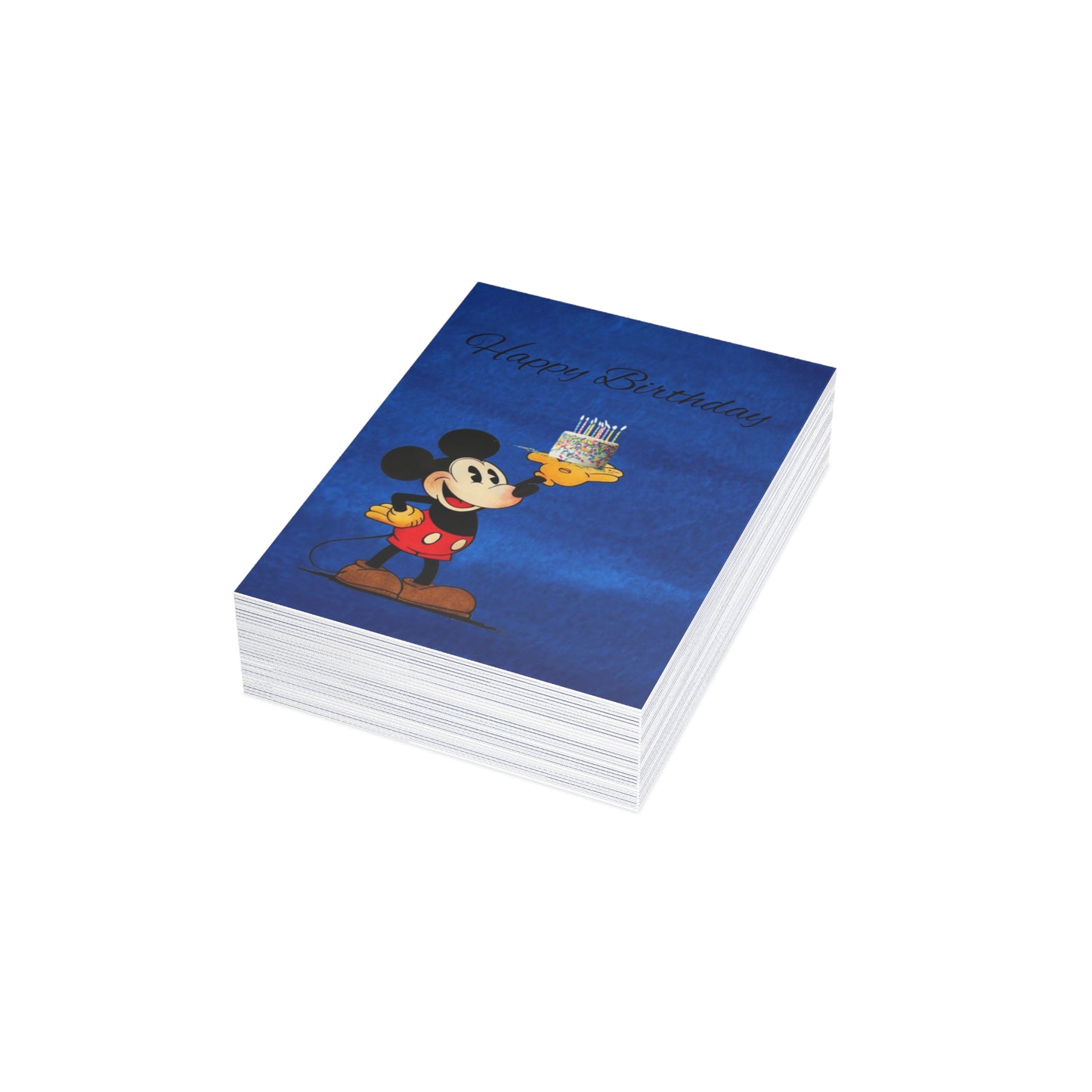 Mickey Mouse Birthday Postcard Bundles, Cute Greeting Cards Set, Envelopes Included, Celebrate Special Occasions, Kids Birthday Invitations