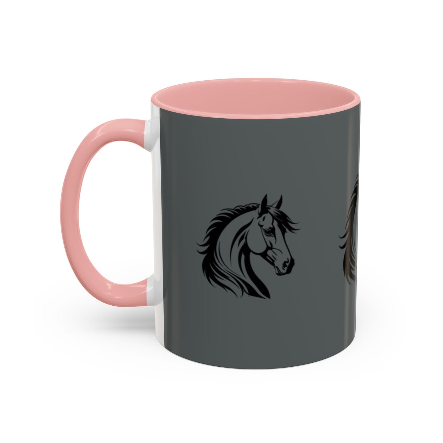 Taza de café con detalles de caballos majestuosos: perfecta para amantes de la equitación y los animales.