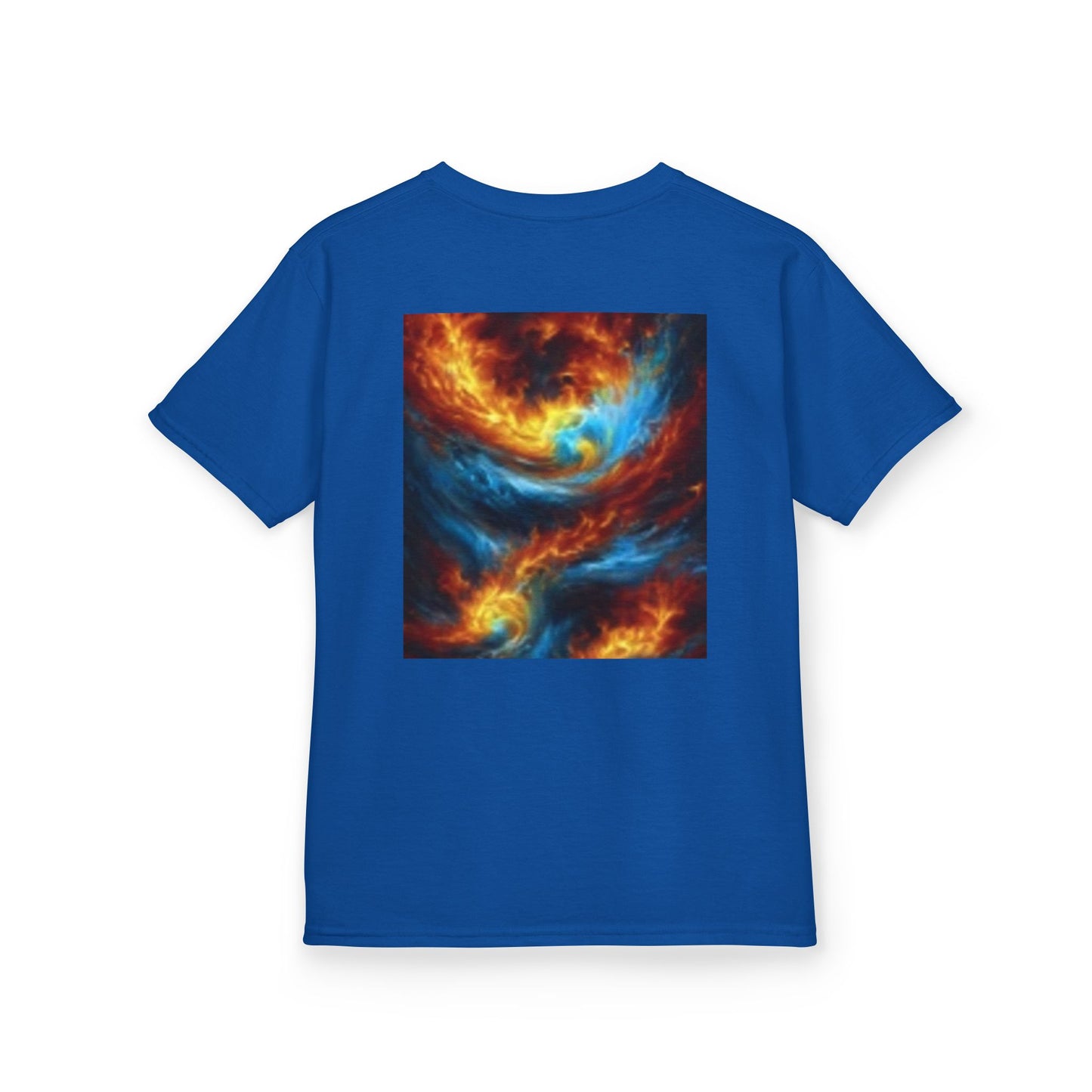T-shirt enfant dynamique avec motif coloré - Design unique devant et derrière