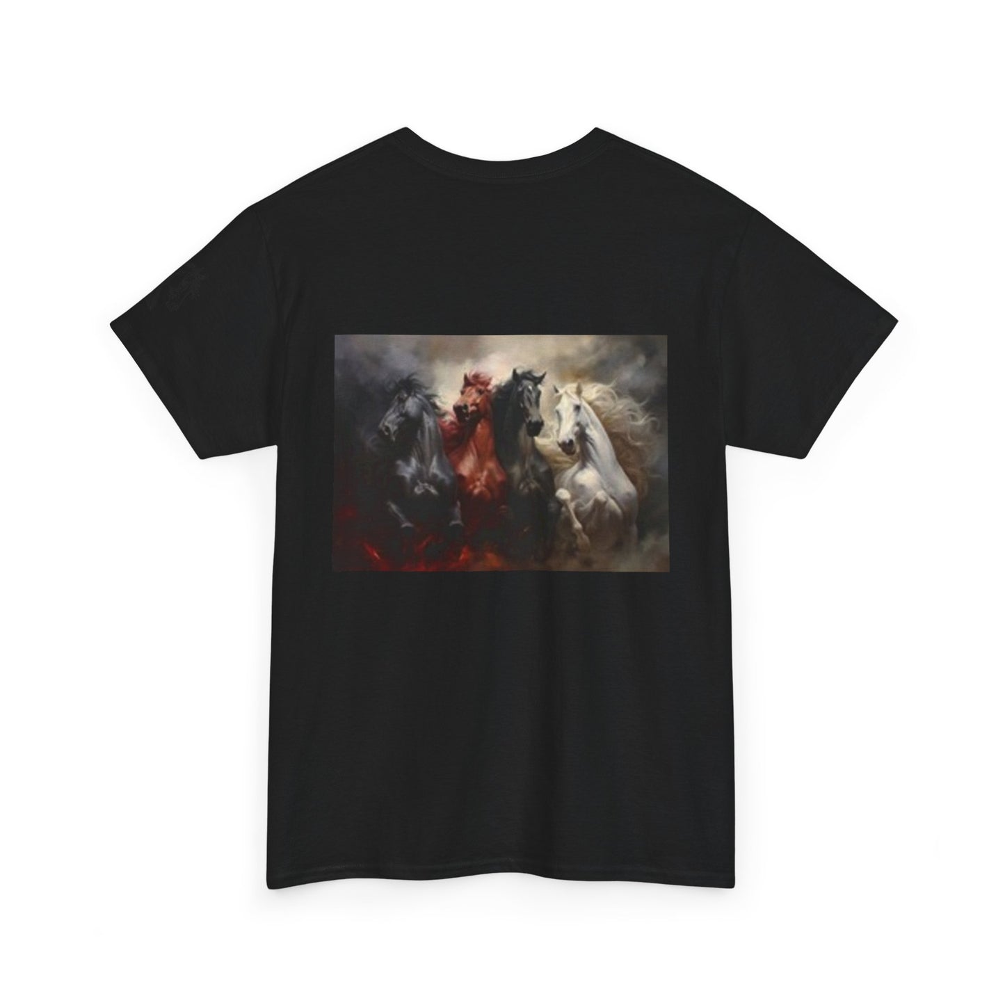 Camiseta unisex de algodón grueso Wild Horse Spirit: camiseta gráfica inspirada en la naturaleza