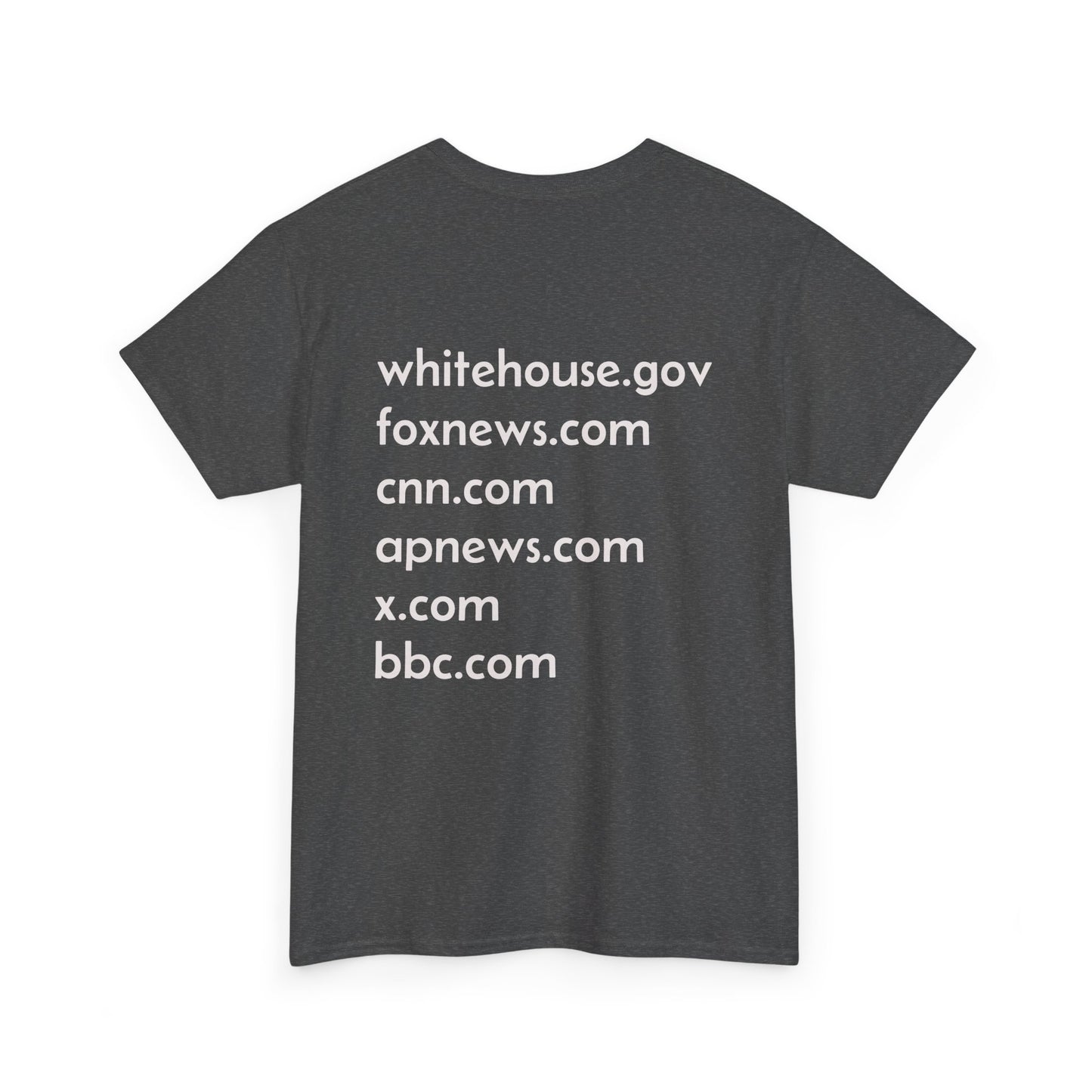 Camiseta de noticias de última hora whitehouse.gov foxnews.com cnn.com
