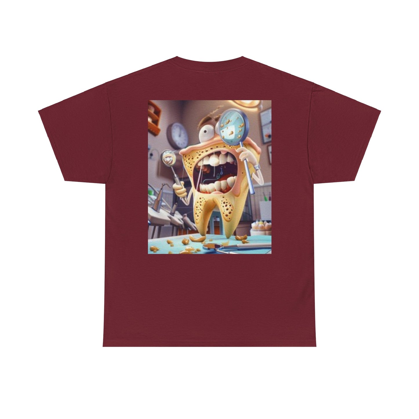 Camiseta de manga corta con dibujos de dientes