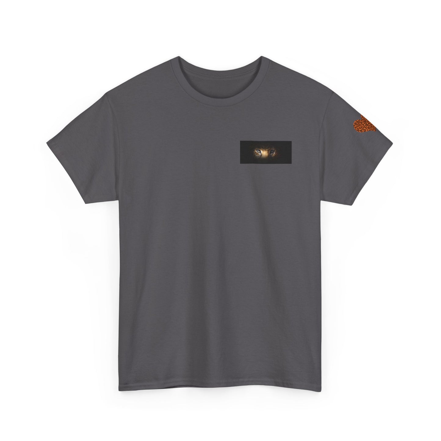 Camiseta unisex de algodón grueso con diseño de leopardo feroz, perfecta para amantes de la vida silvestre.
