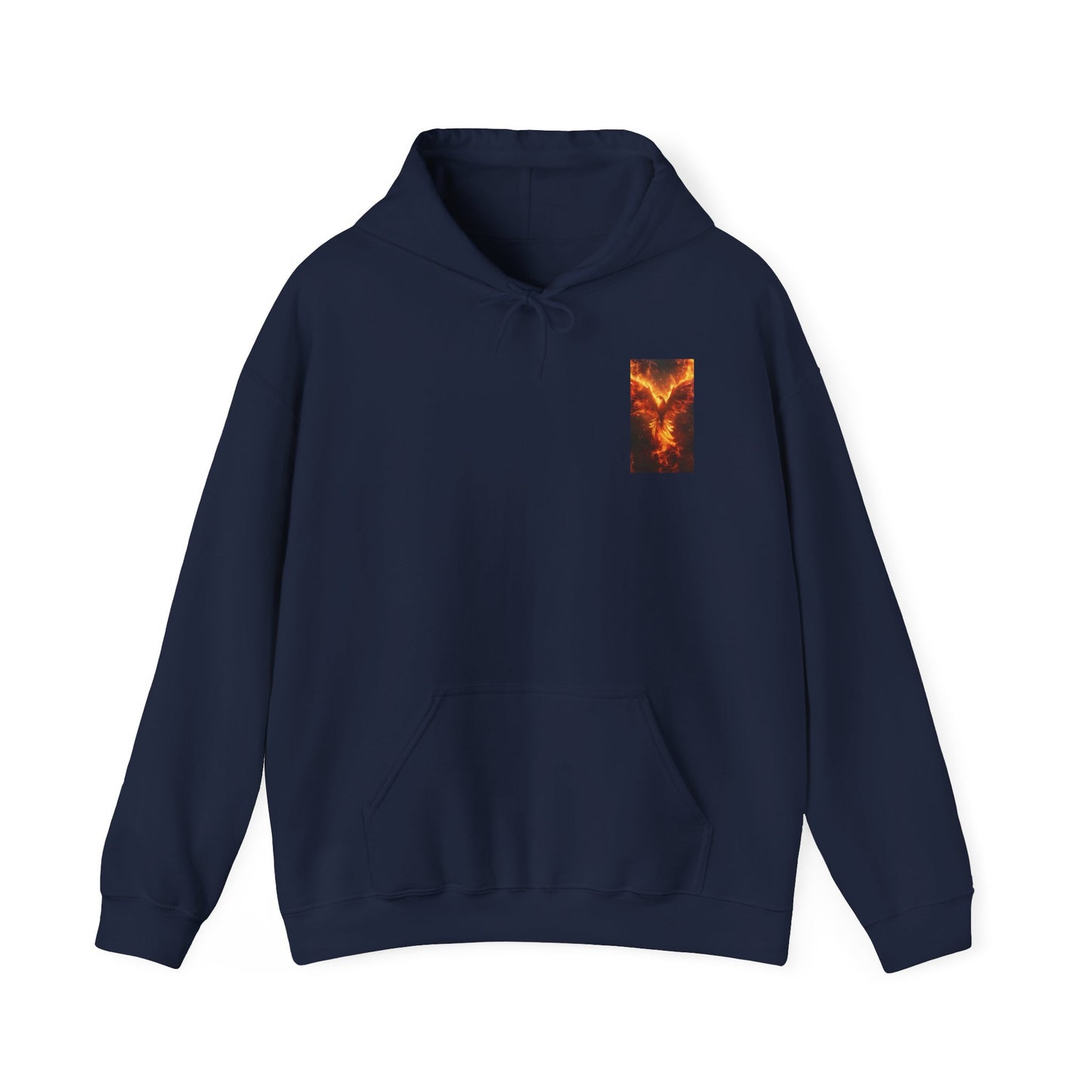 Sudadera unisex con capucha de mezcla pesada™ de fénix y ángel mítico - Moda de fantasía acogedora