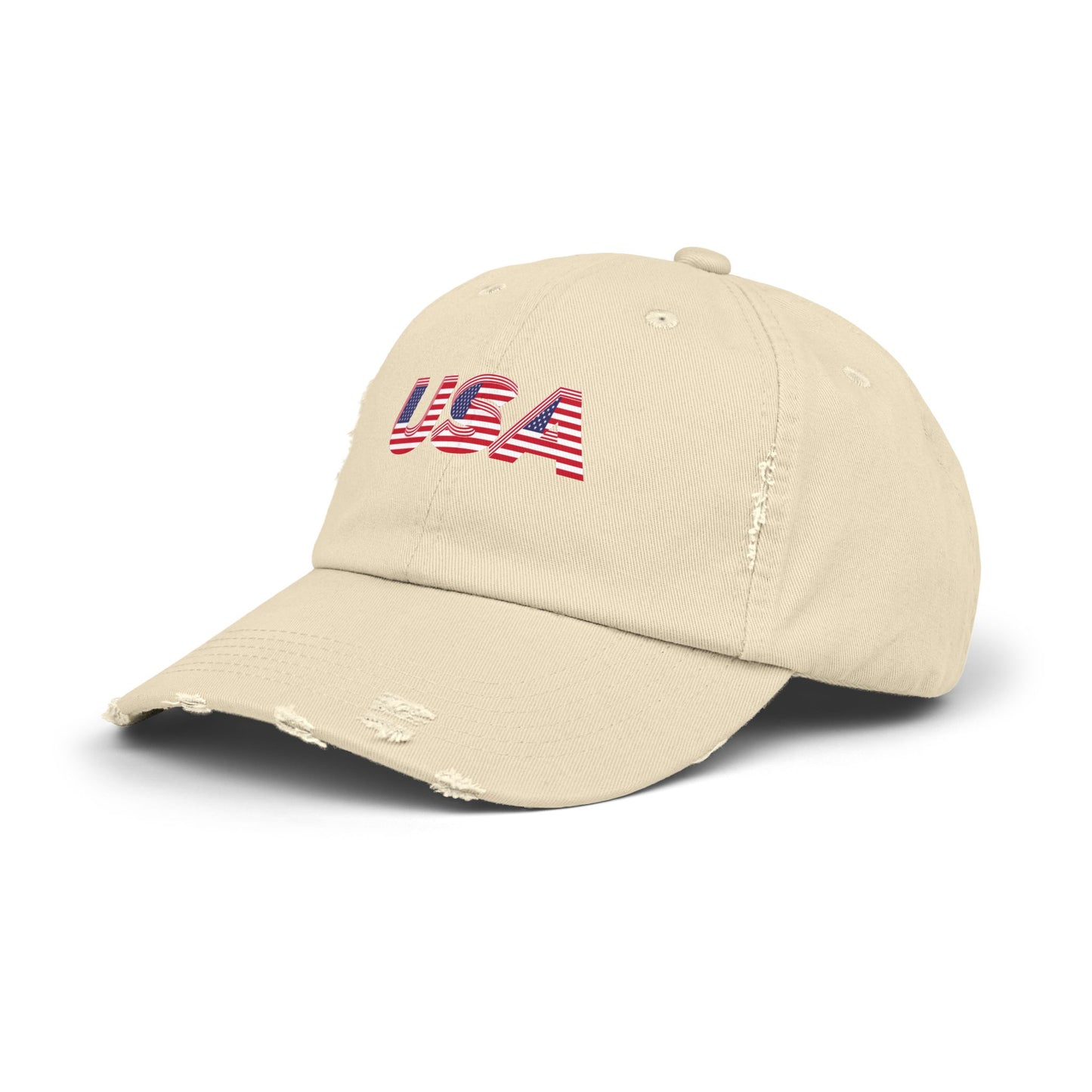 Gorra unisex desgastada con diseño de bandera de EE. UU., perfecta para el Día de la Independencia y para uso diario.