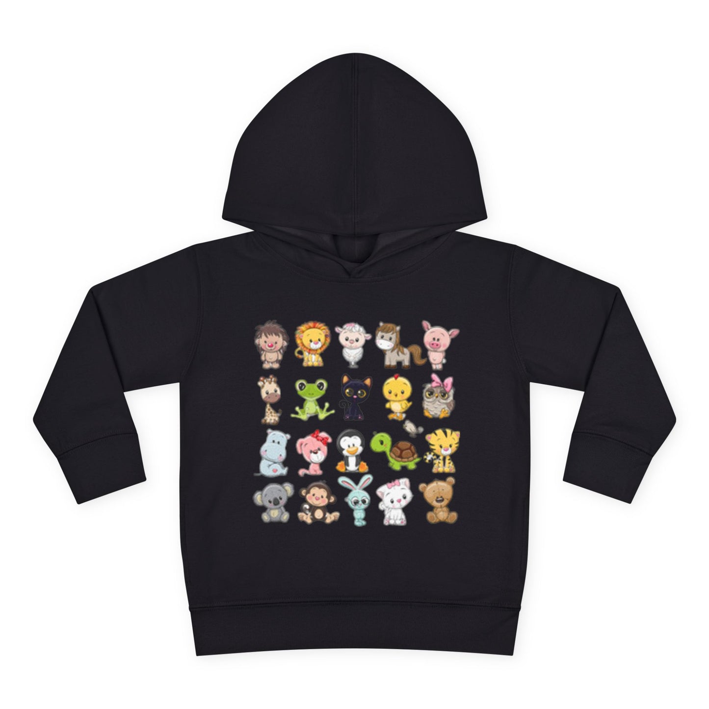 Sudadera con capucha de polar con estampado animal adorable para niños pequeños | Sudadera infantil bonita
