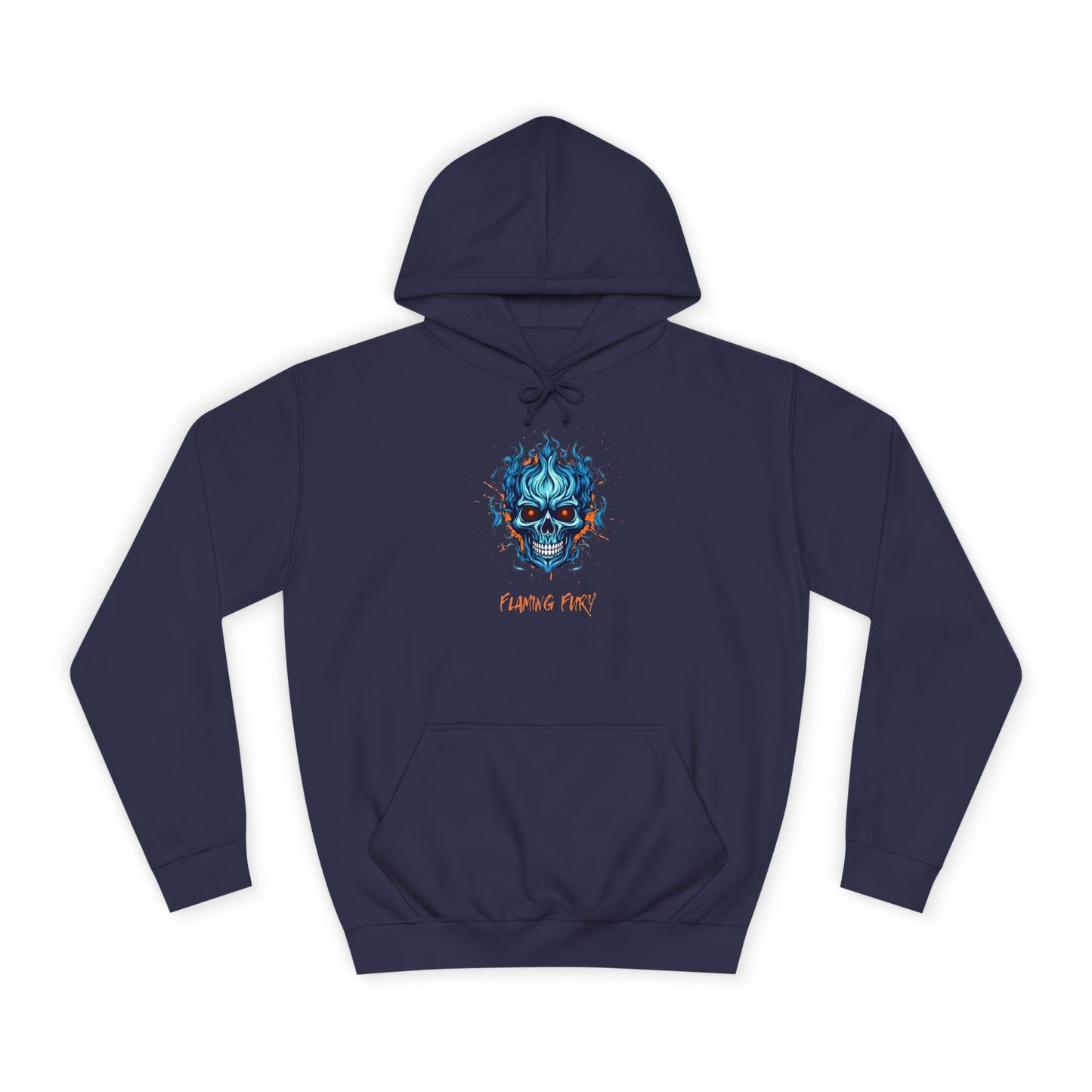 Unisex College Hoodie with Artistic Skull Design, Cozy Pullover, Perfect for Students, Casual Wear, Halloween Apparel, Gift for Him/Her