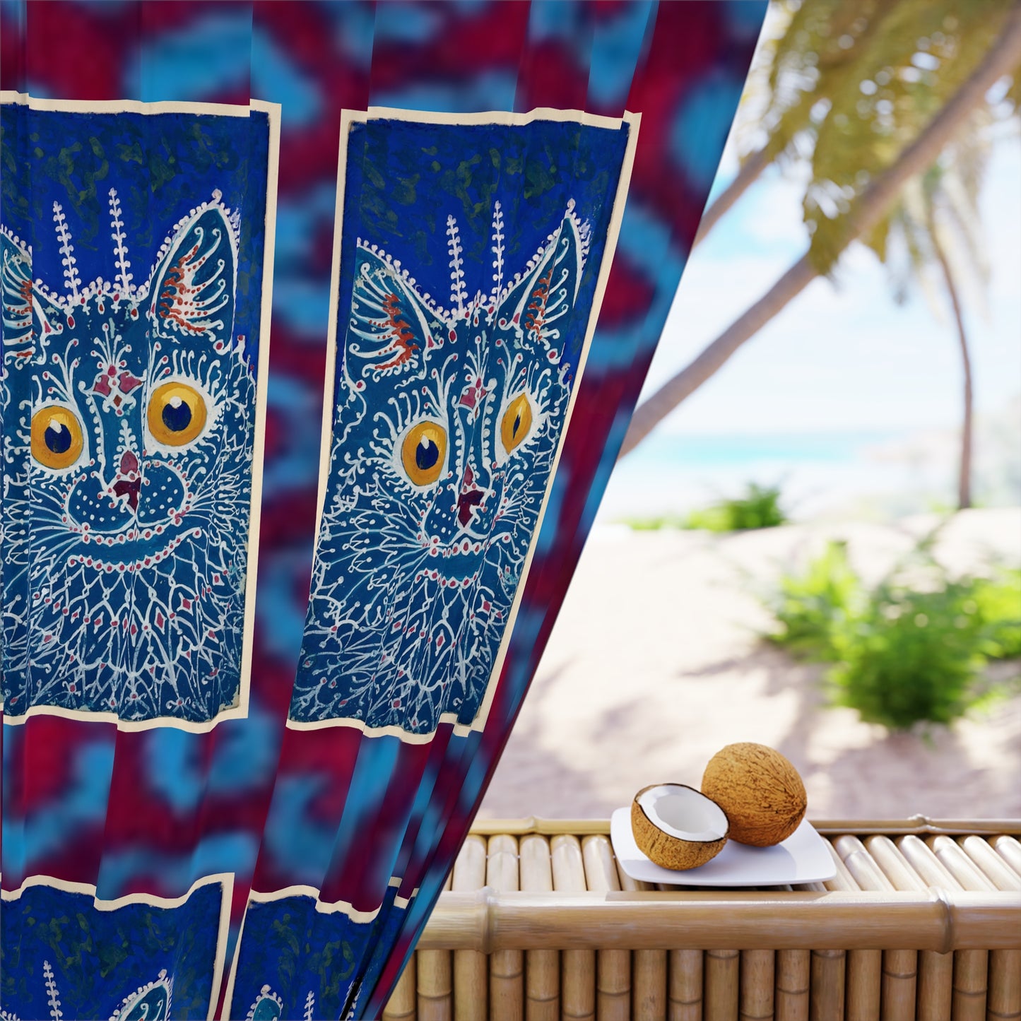 Cortinas con estampado de gatos: decoración colorida para amantes de los animales