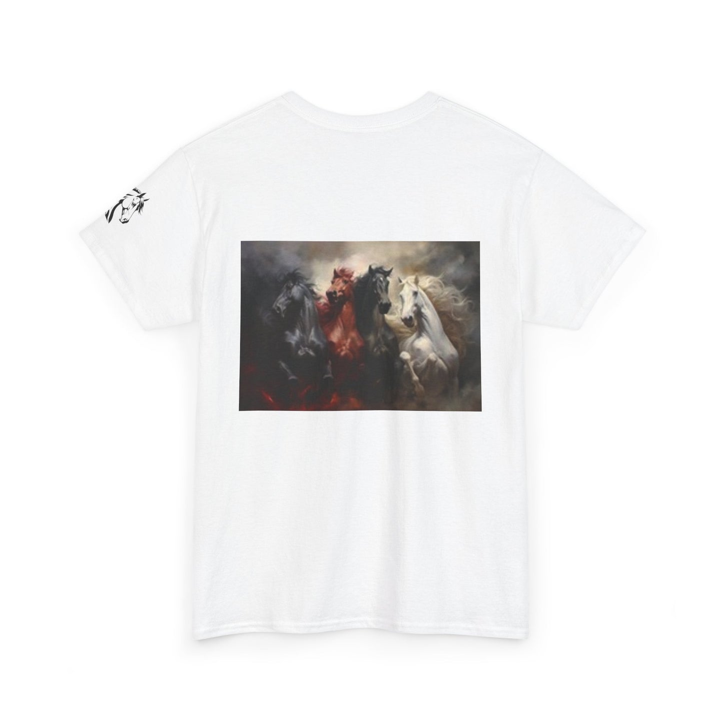 Camiseta unisex de algodón grueso Wild Horse Spirit: camiseta gráfica inspirada en la naturaleza