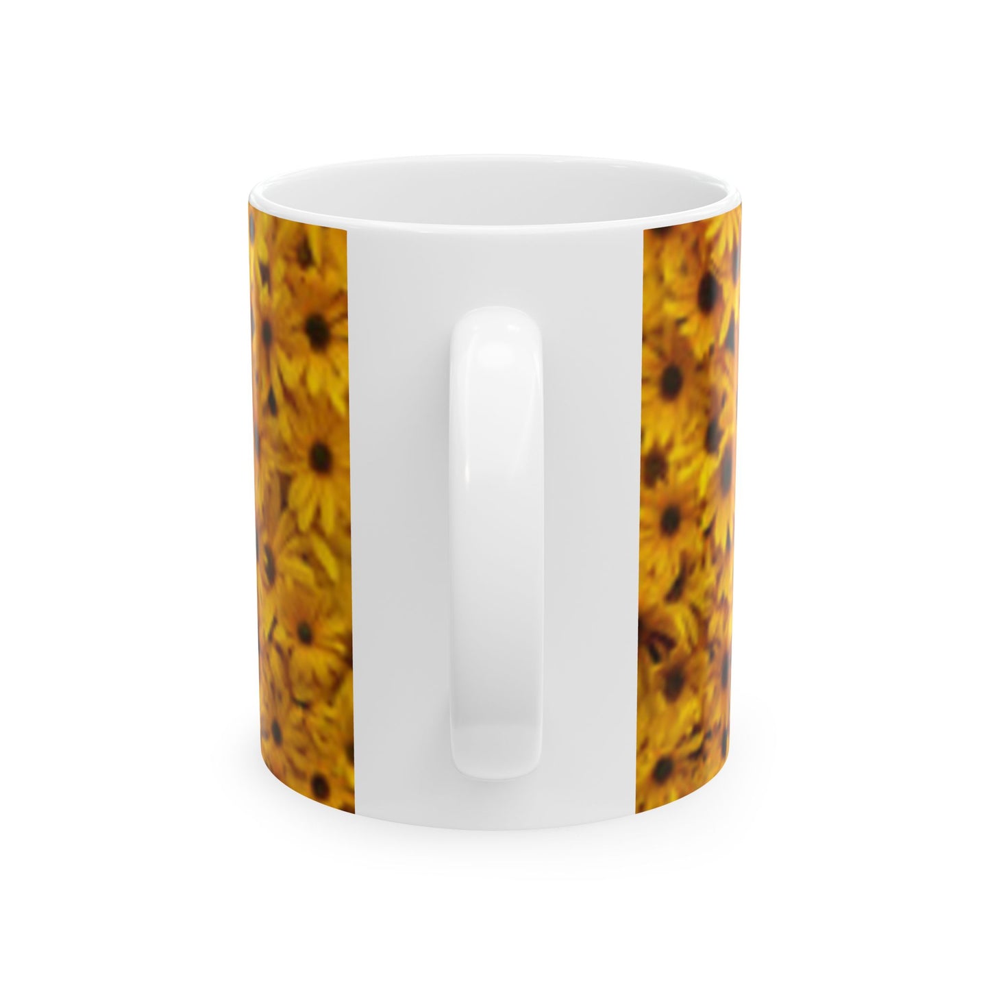 Taza de cerámica con flores brillantes - Taza de café de 11 oz y 15 oz
