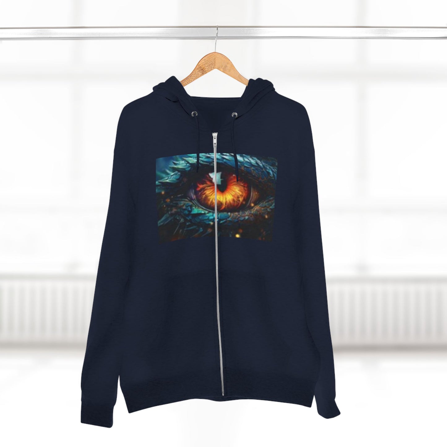 Sudadera unisex con cremallera Mystical Eye and Joker: perfecta para los amantes de la fantasía y el cómic.