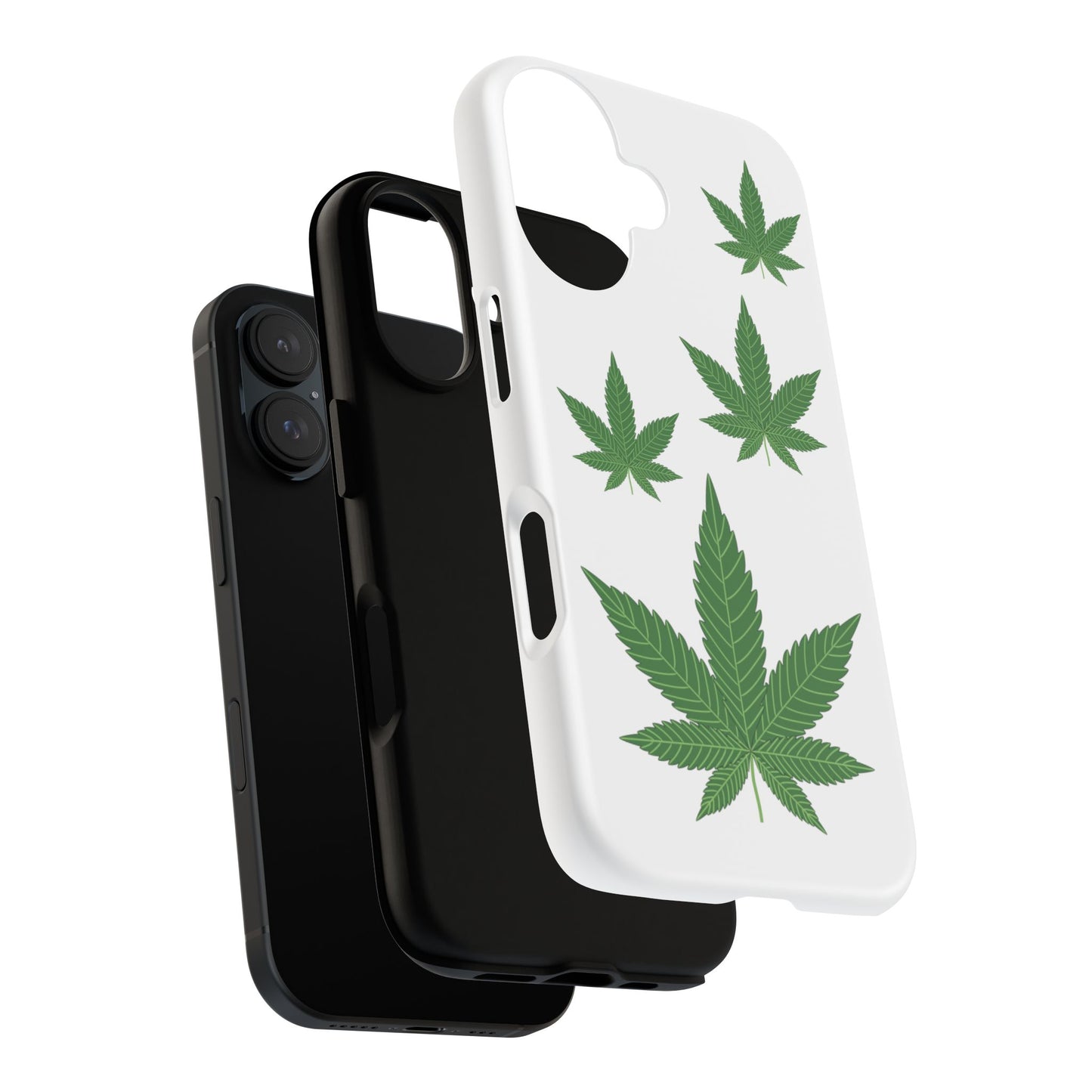 Funda elegante para teléfono con temática de cannabis: diseño resistente y duradero