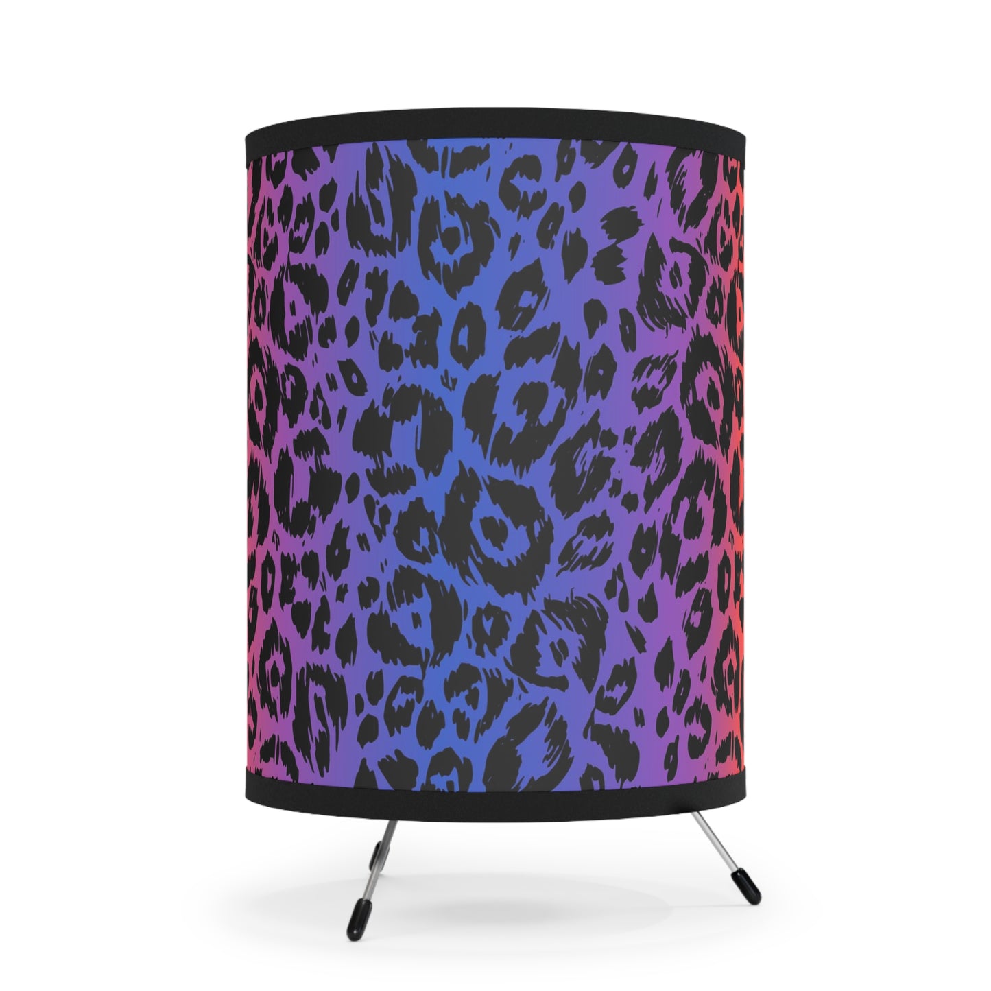 Lámpara trípode con estampado de leopardo vibrante - Pantalla de alta resolución - Perfecta para la decoración del hogar