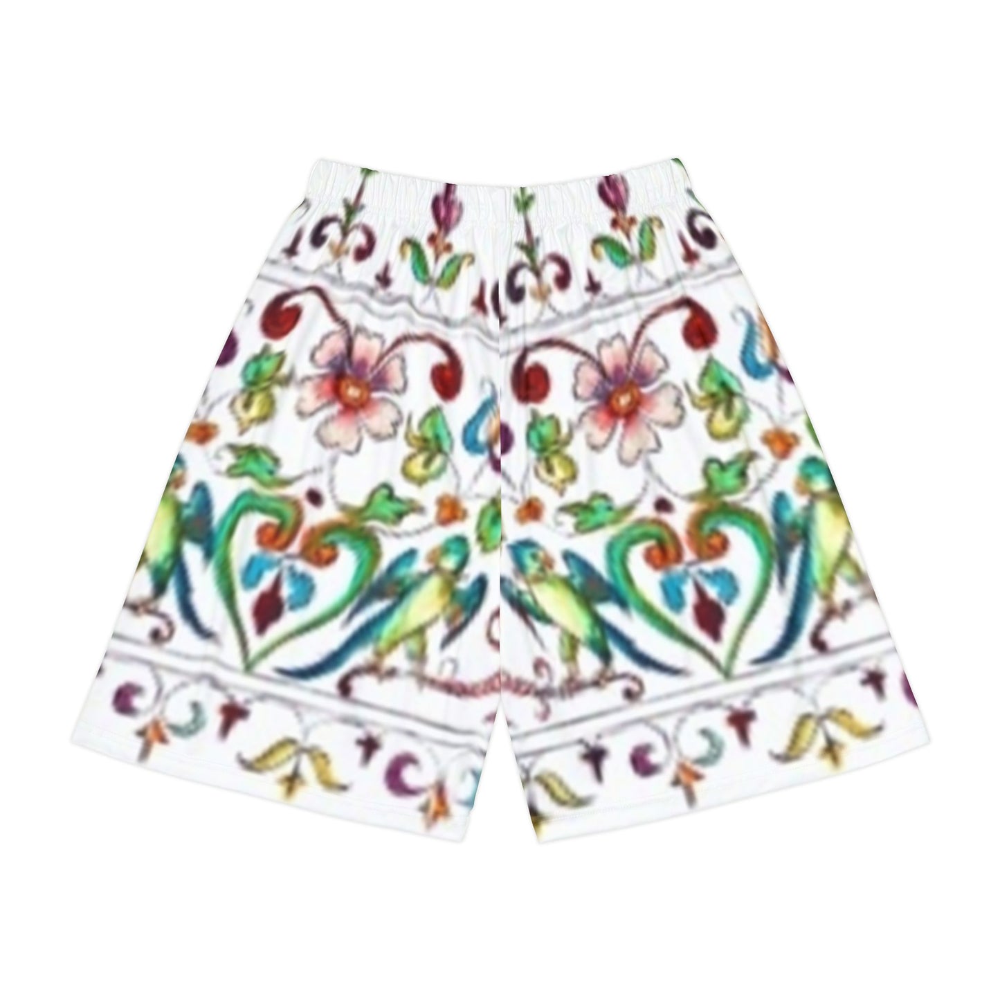 Pantalones cortos deportivos con estampado floral colorido para hombre: ropa deportiva cómoda para el verano