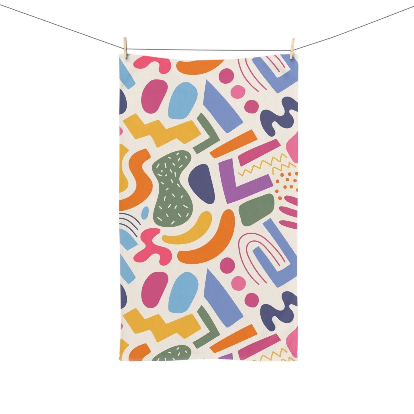 Toalla de mano multicolor, tamaño 28" x 16"