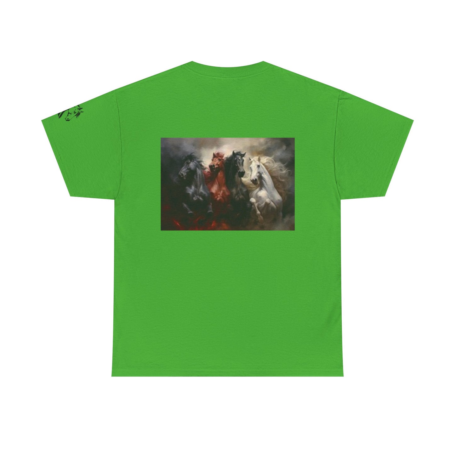 Camiseta unisex de algodón grueso Wild Horse Spirit: camiseta gráfica inspirada en la naturaleza