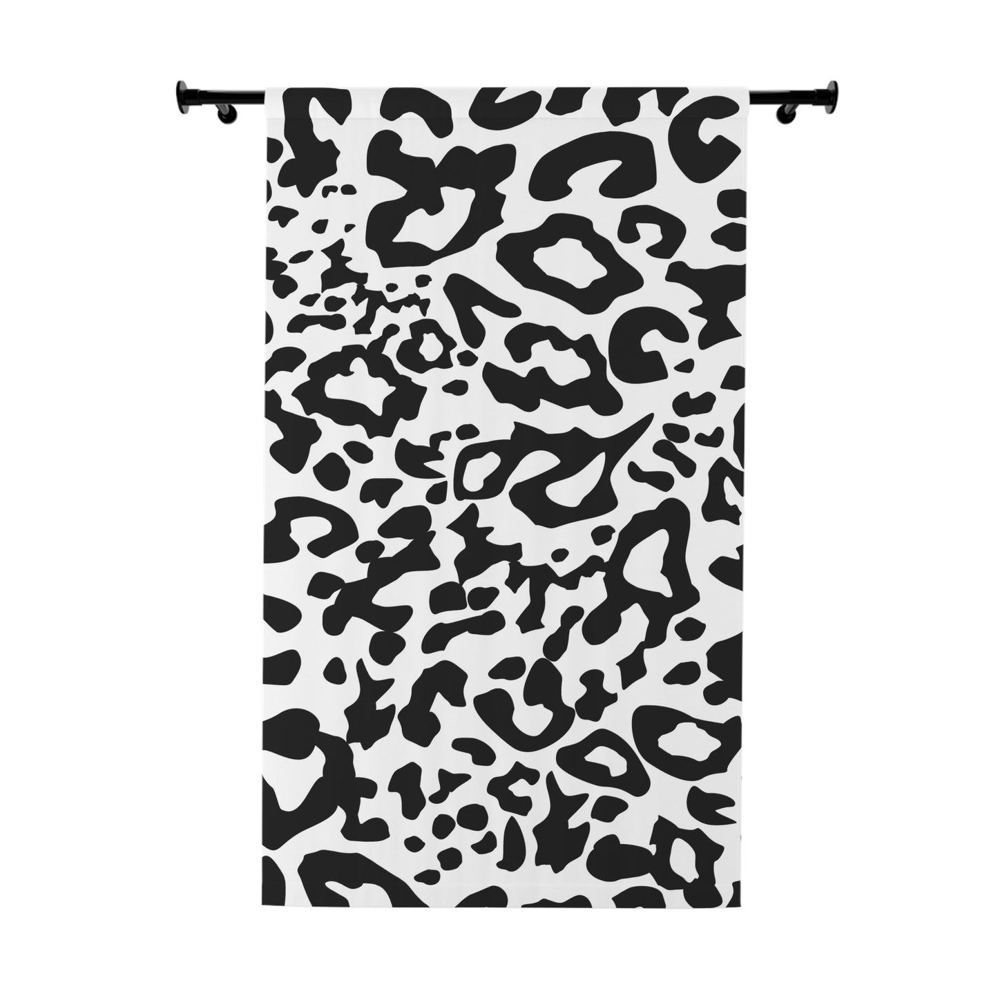 Cortinas para ventana (1 pieza) con estampado animal negro