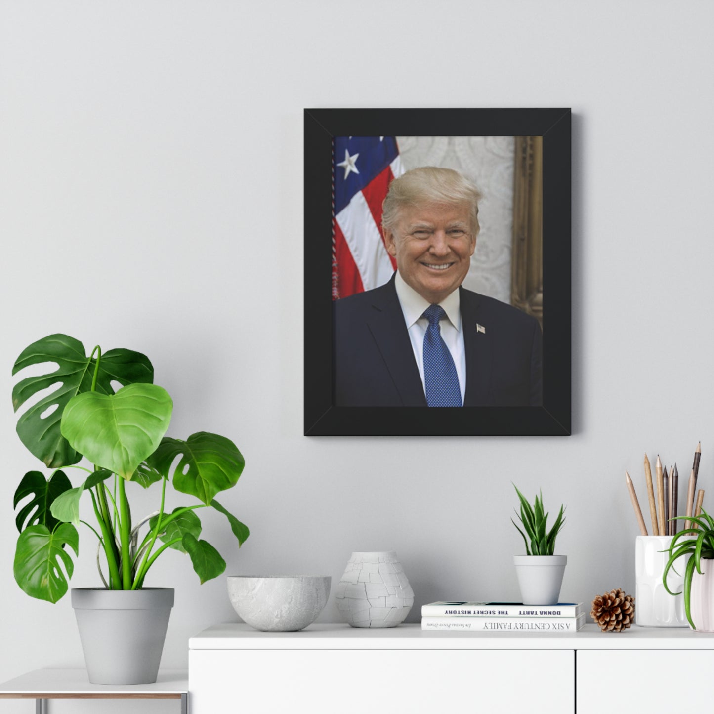 Póster vertical enmarcado del presidente Donald J. Trump: Liderazgo