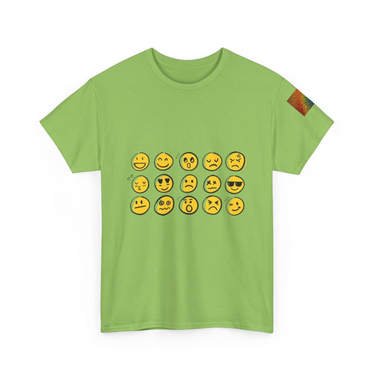 Playful Emoji & Monster Graphic Tee for Fun Lovers