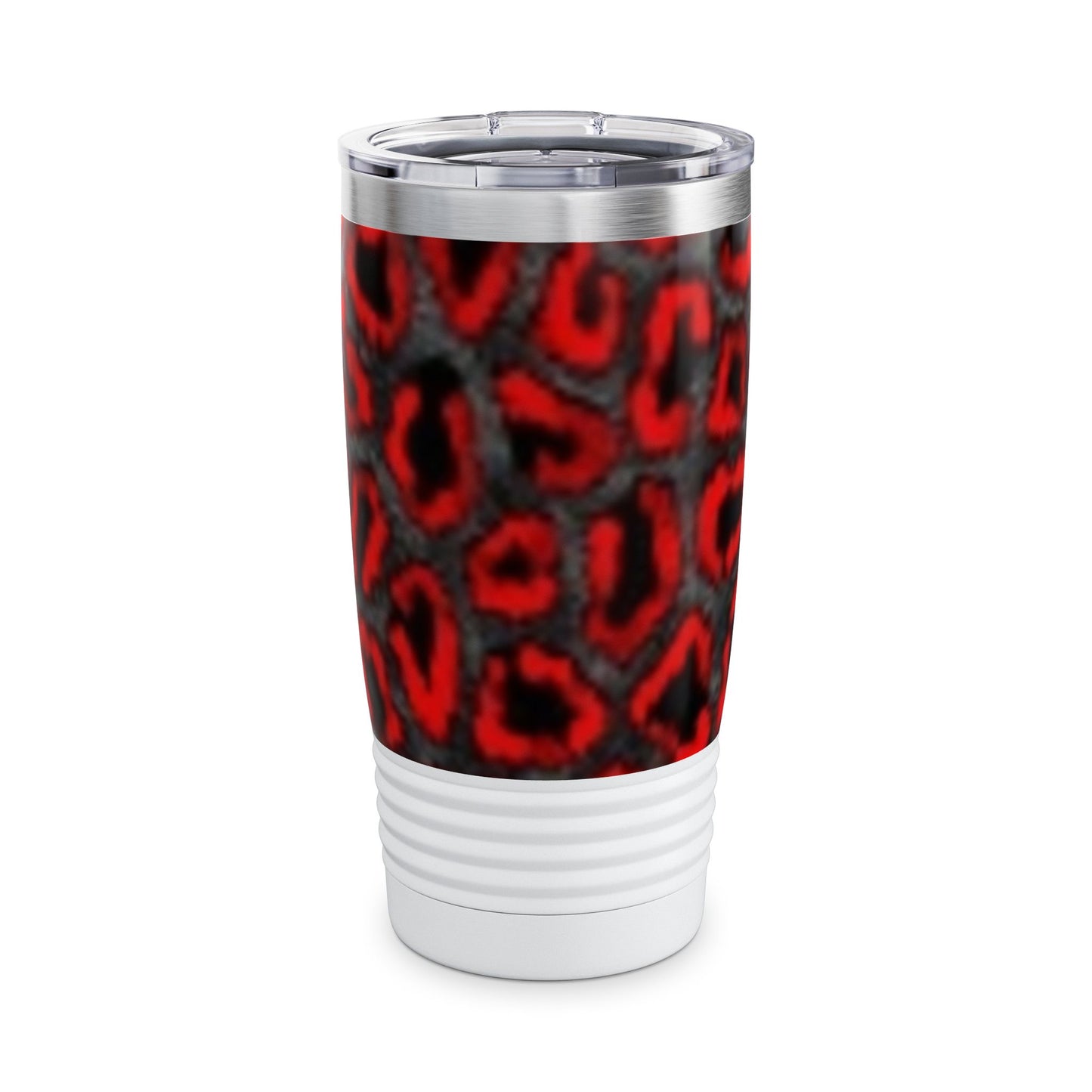 Vaso de 590 ml con estampado de leopardo llamativo: taza de viaje para amantes del café