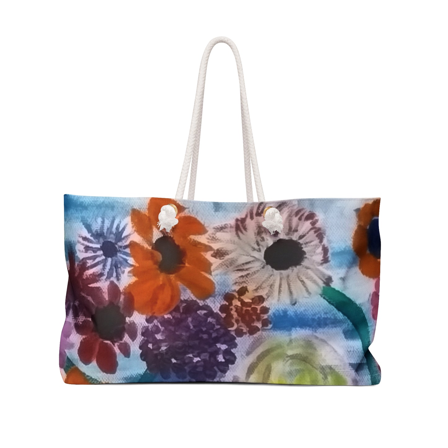 Bolsa de fin de semana con diseño de jardín de flores