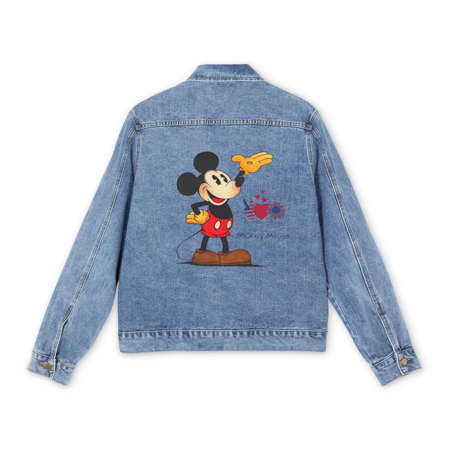 Chaqueta vaquera con estampado de Mickey Mouse para hombre - Estilo retro informal