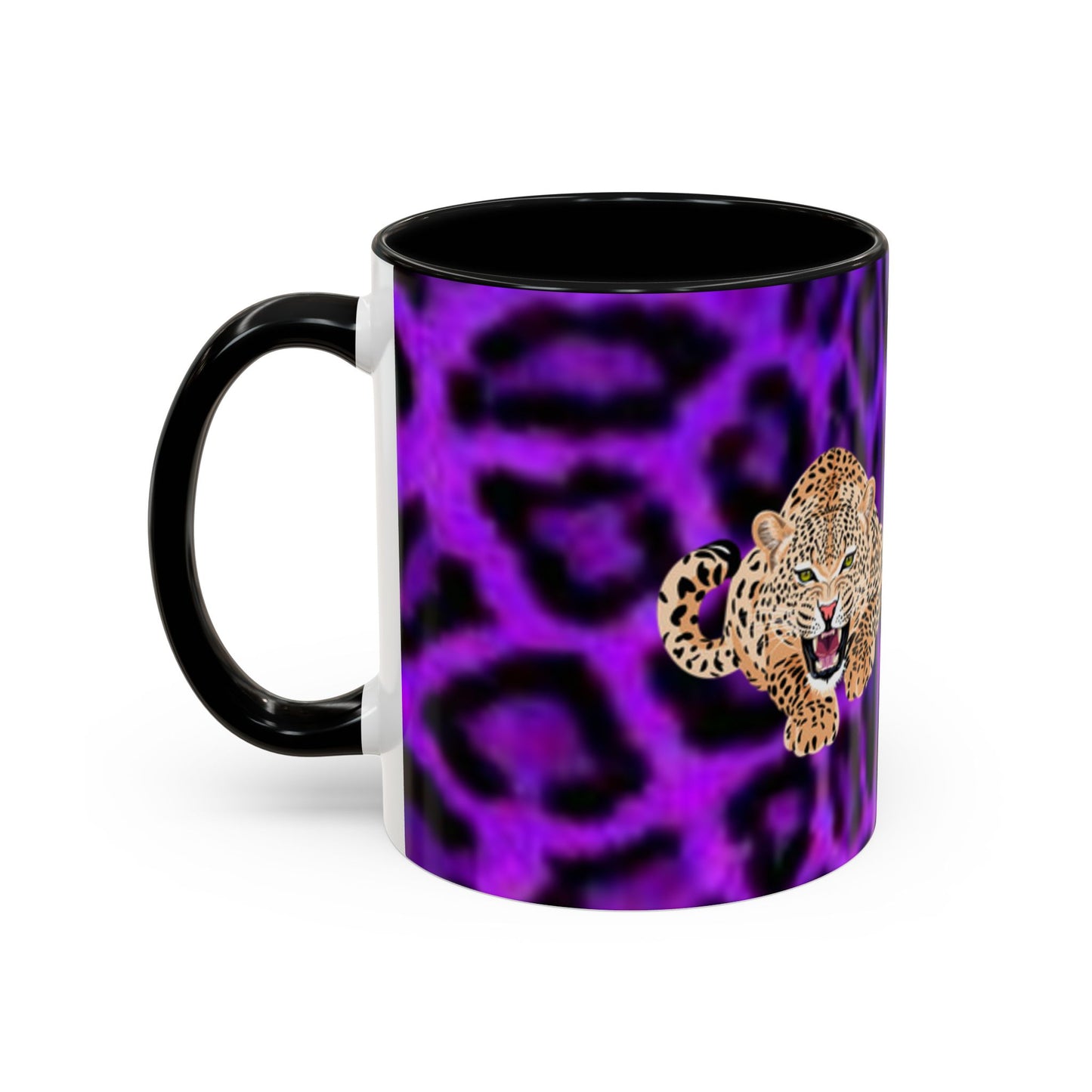 Taza de café con detalles de leopardo feroz - 325 ml y 430 ml