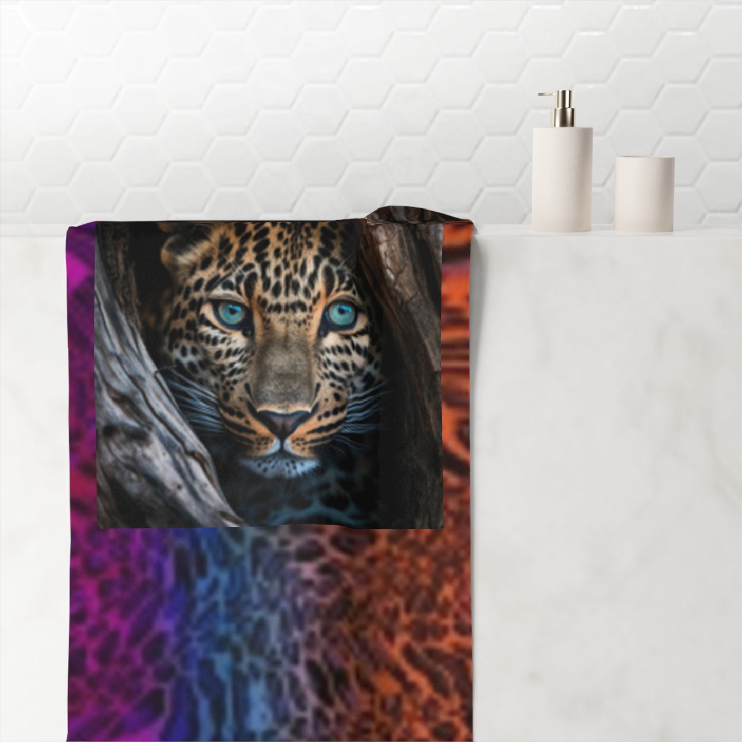 Vibrant Leopard & Animal Print Towel - Beach, Bath, Spa, Gift for Animal Lovers, Colorful Decor