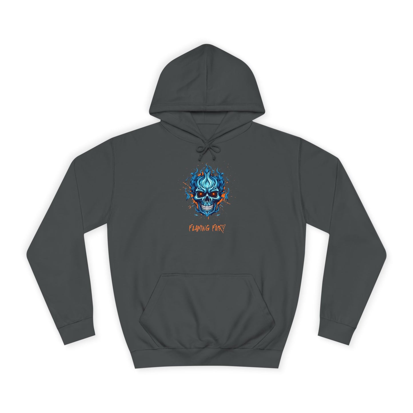 Unisex College Hoodie with Artistic Skull Design, Cozy Pullover, Perfect for Students, Casual Wear, Halloween Apparel, Gift for Him/Her