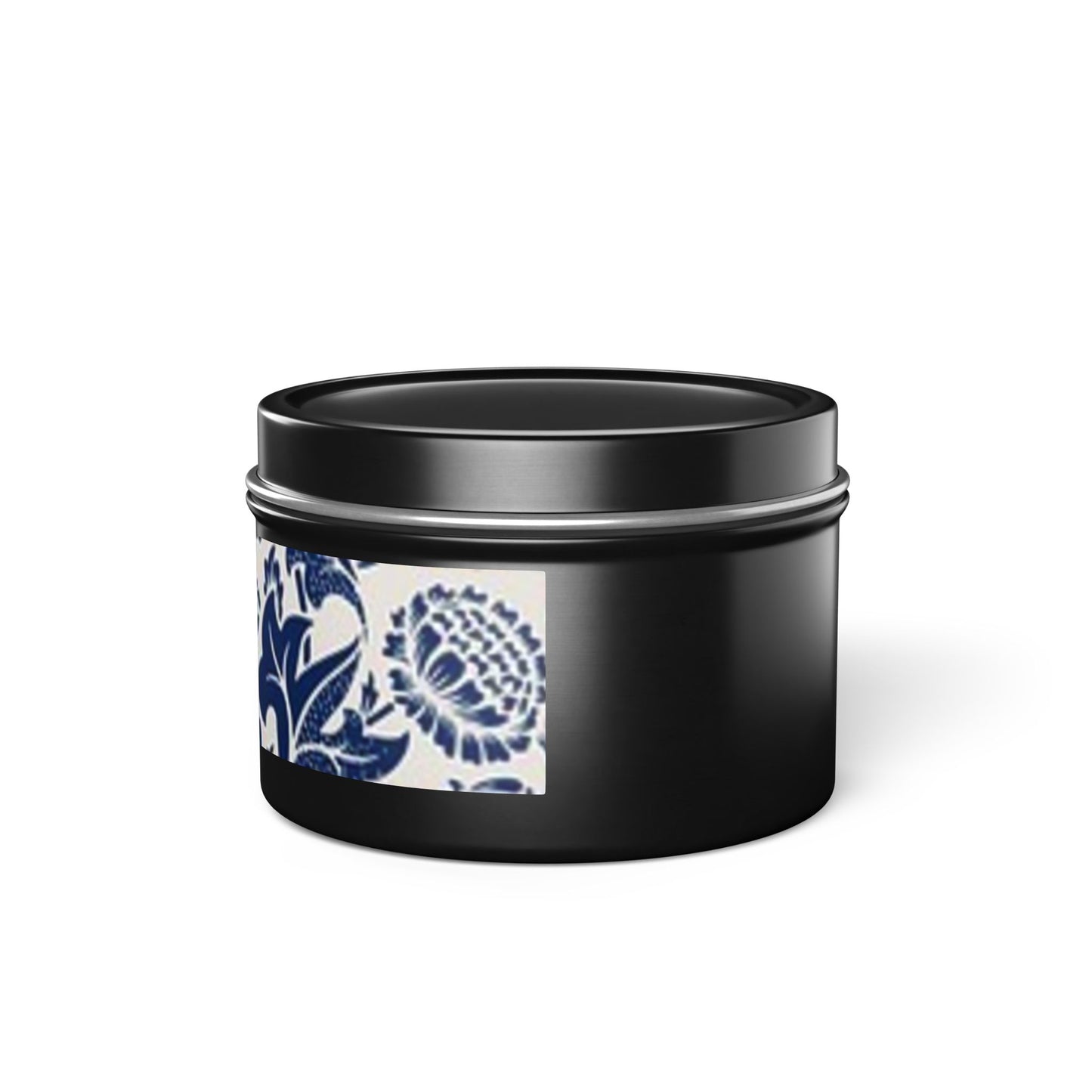 Velas en lata con flores azules y aromas fabulosos