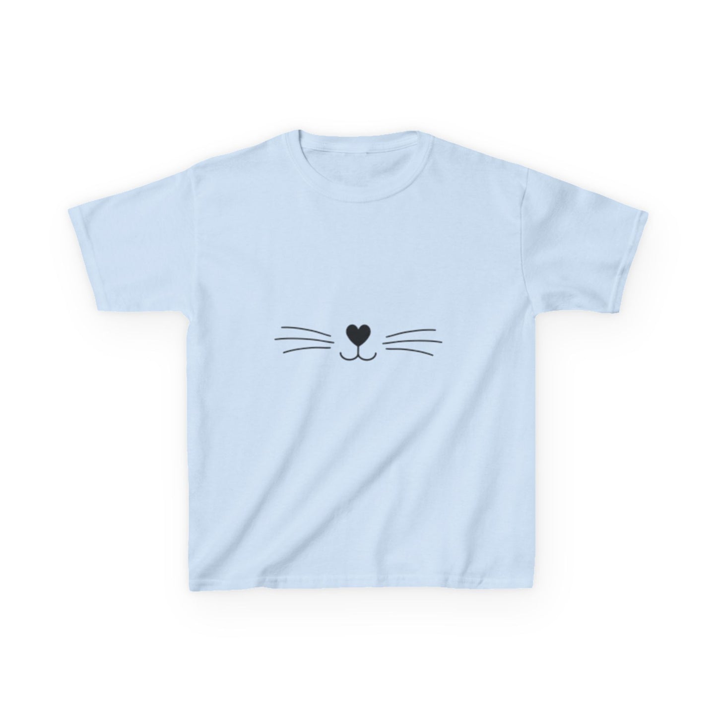 Kids Heavy T-shirt Cat Nose Whiskers
