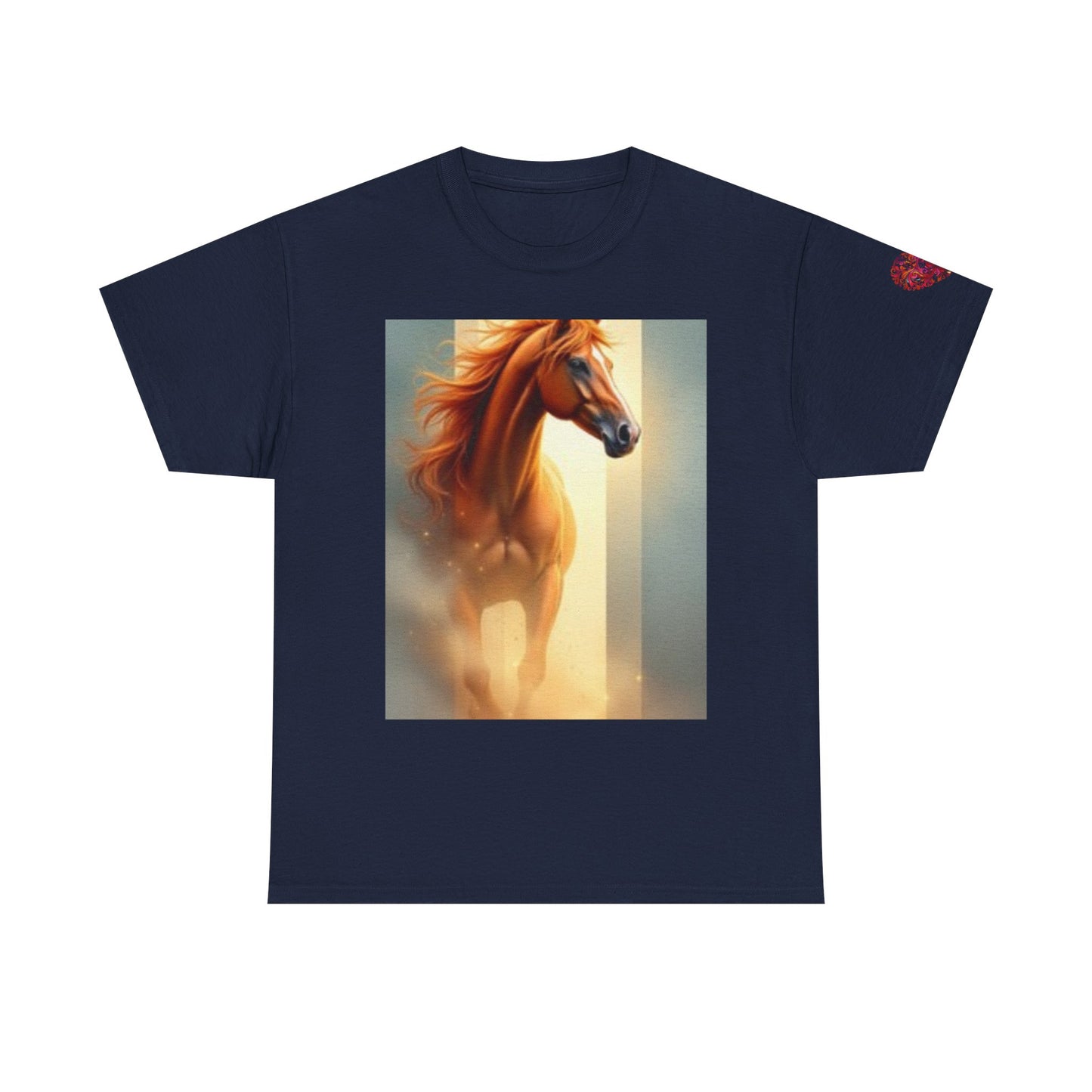 Camiseta unisex de algodón grueso Majestic Horse: perfecta para amantes de los animales