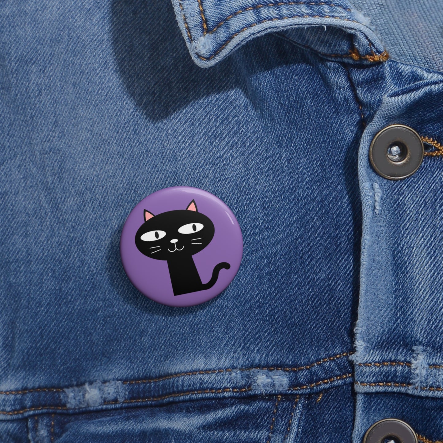 Botones de pin personalizados Gato negro