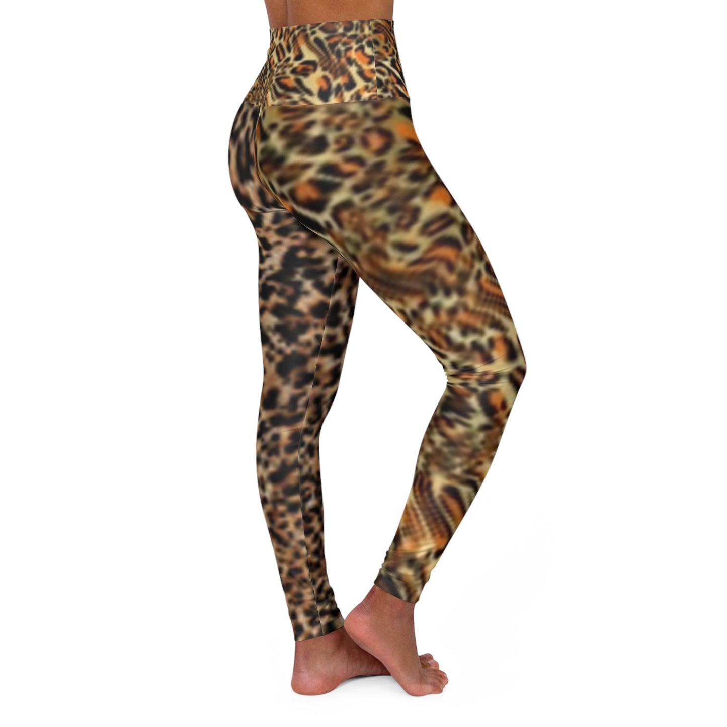 Leggings de yoga de cintura alta con estampado salvaje: ropa deportiva elegante para los amantes del fitness