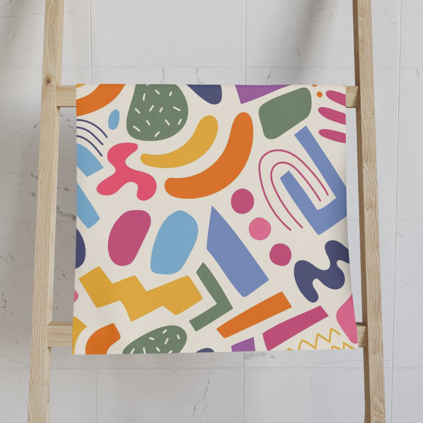 Toalla de mano multicolor, tamaño 28" x 16"