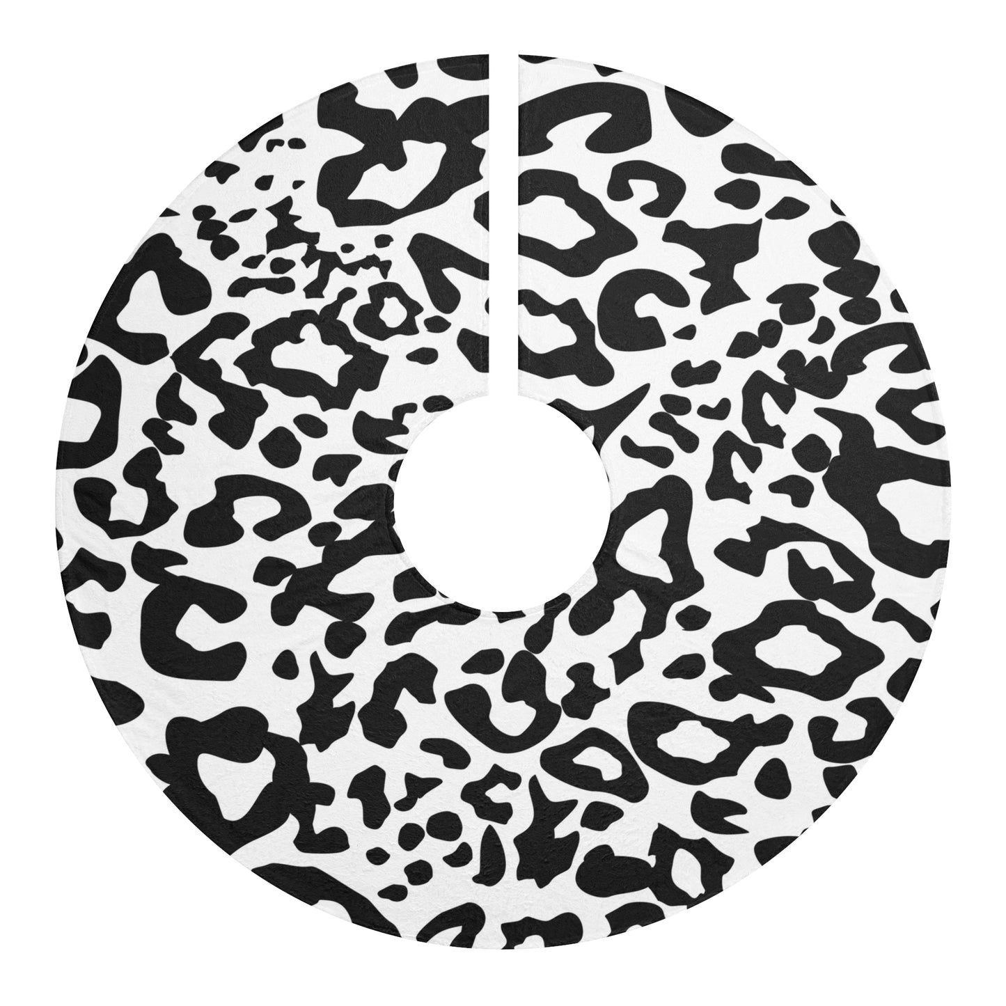Faldas para árbol de Navidad con estampado animal en color negro