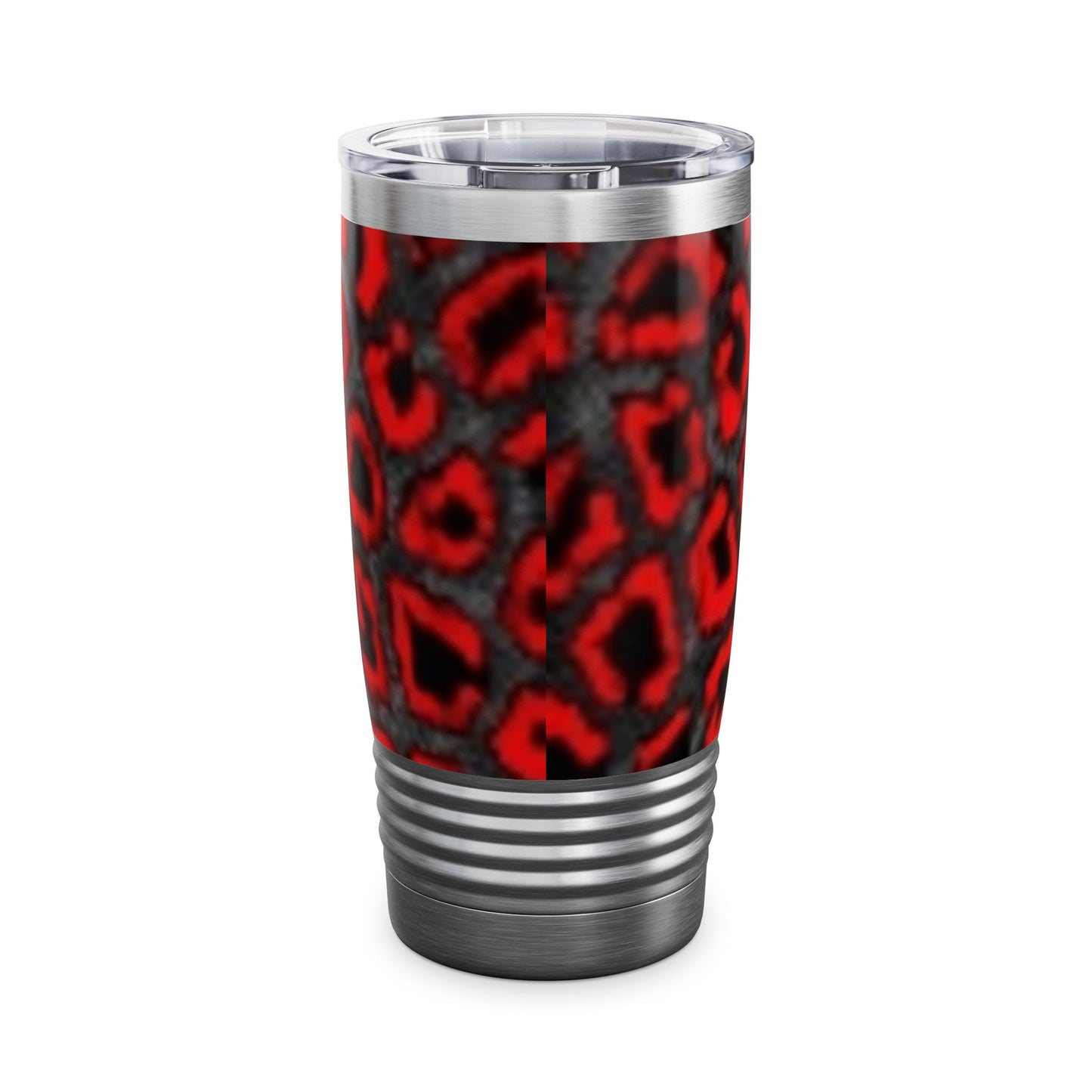 Vaso de 590 ml con estampado de leopardo llamativo: taza de viaje para amantes del café
