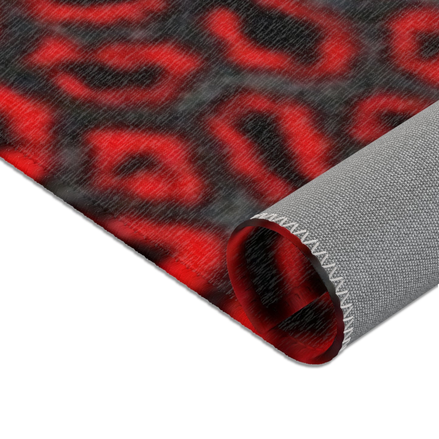 Alfombra con estampado de leopardo rojo intenso: decoración elegante para el hogar