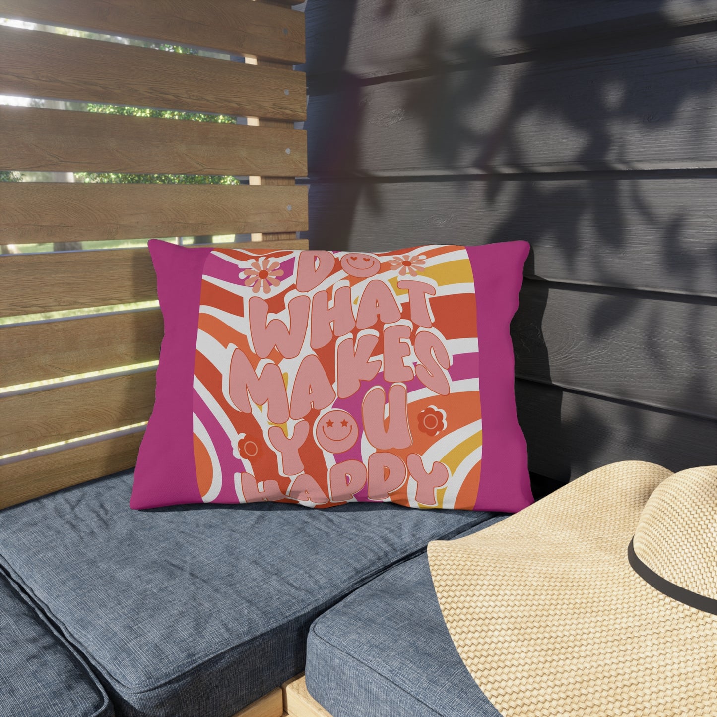 Almohadas para exteriores Haz lo que te haga feliz